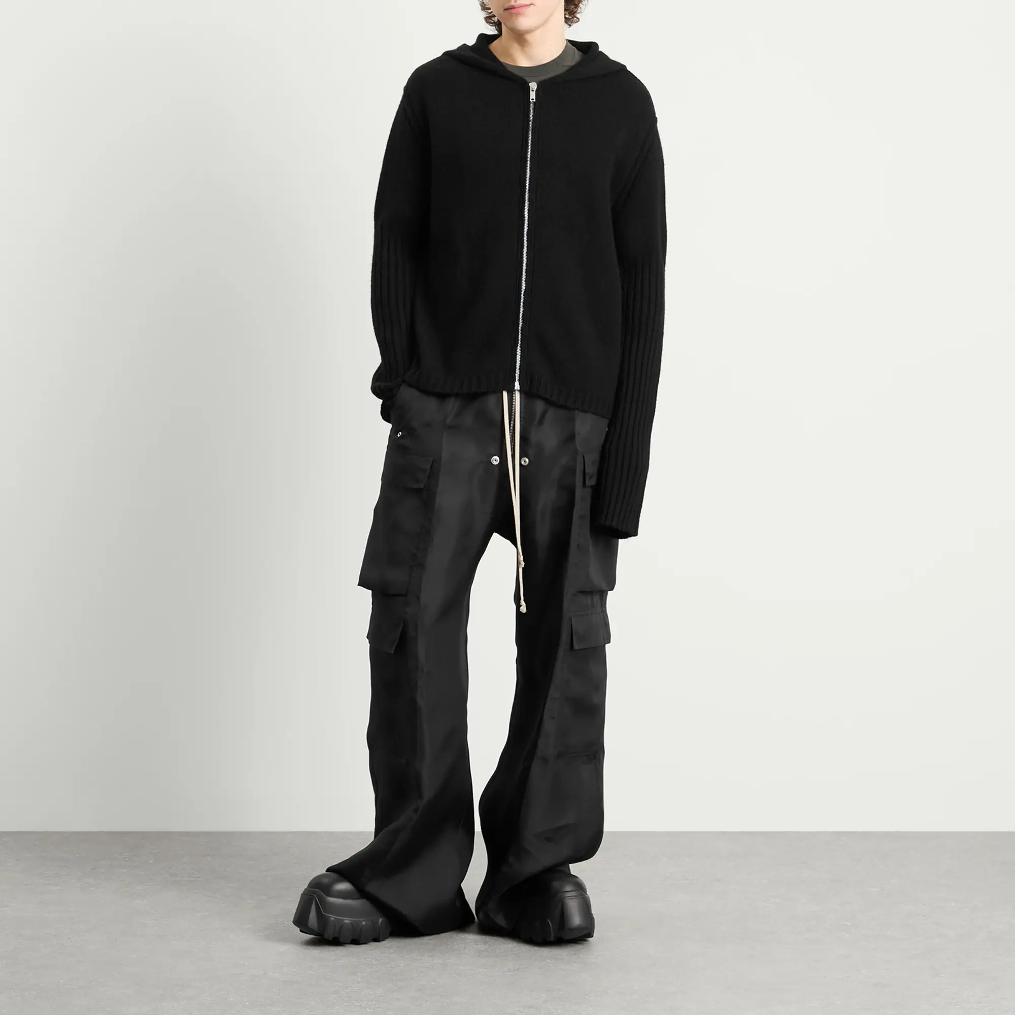 Rick Owens Men's Knit Zip Through Black