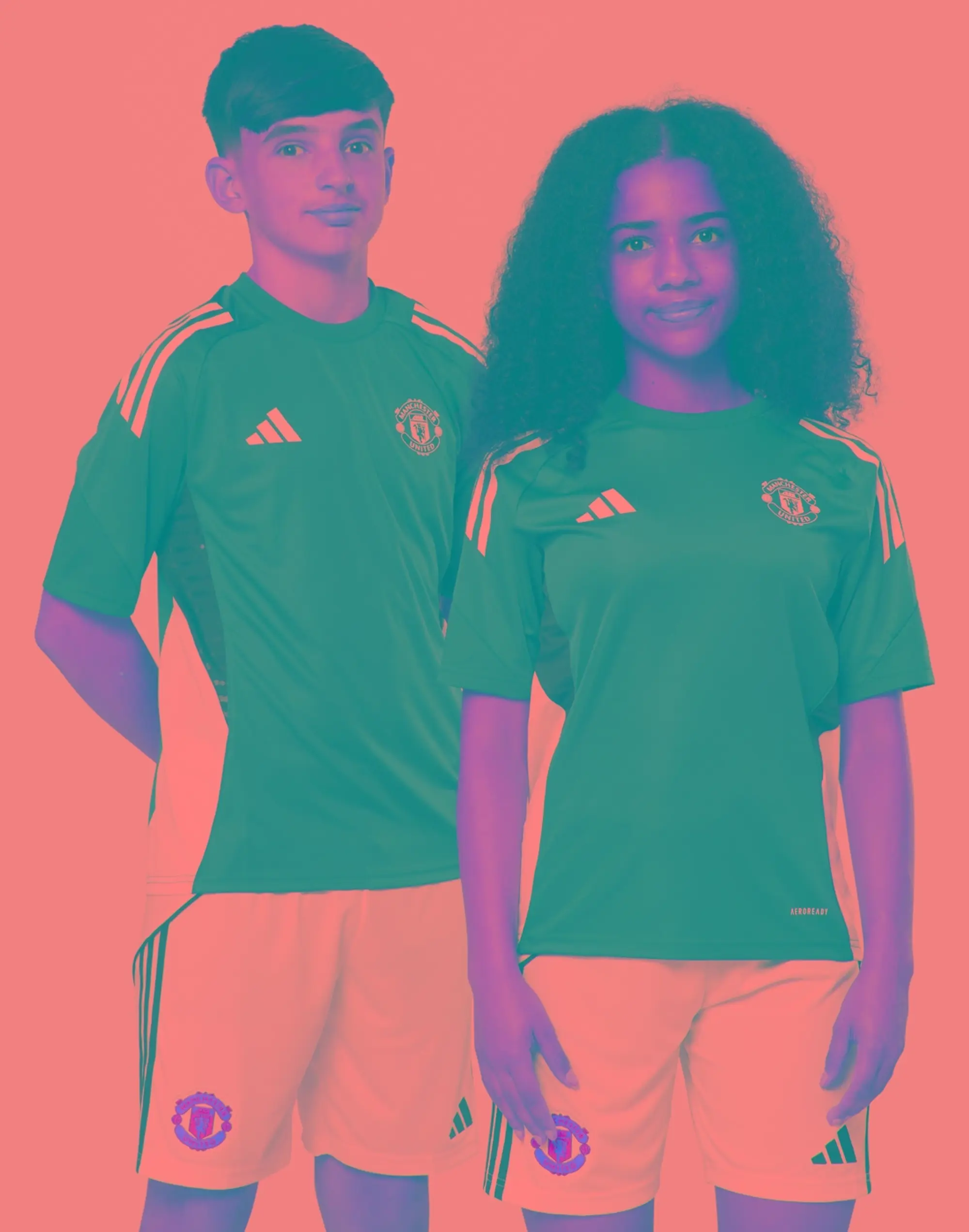 Kids' adidas Manchester United Training T-Shirt in Black/White 