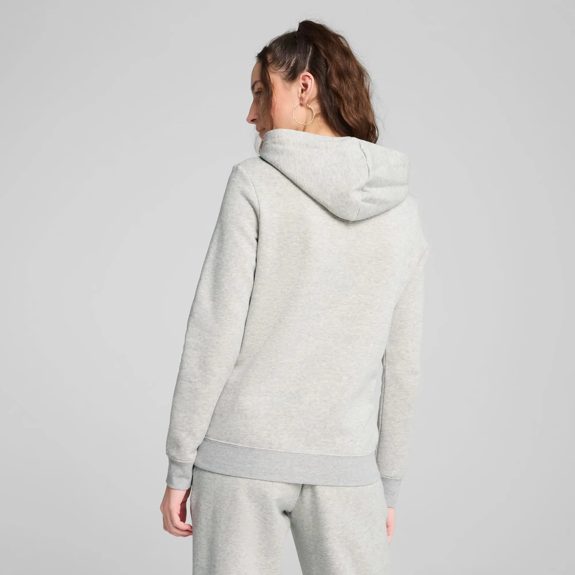 PUMA Ess No. 1 Logo Hoodie Women, Light Grey Heather, size 3XL