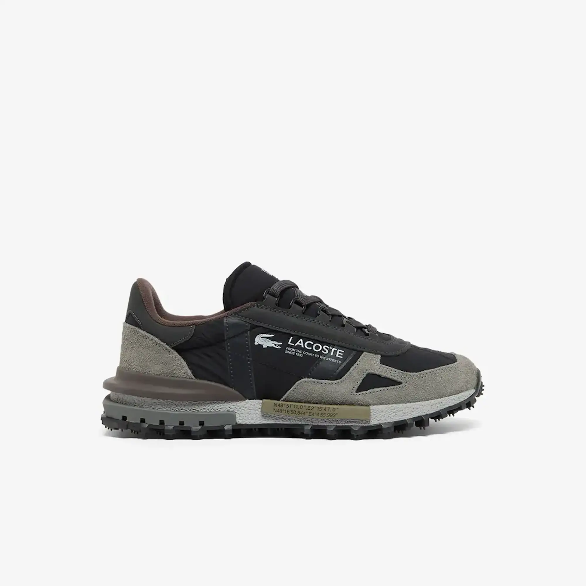 Lacoste Men's Elite Active Sneakers - Dark Grey / Dark Brown