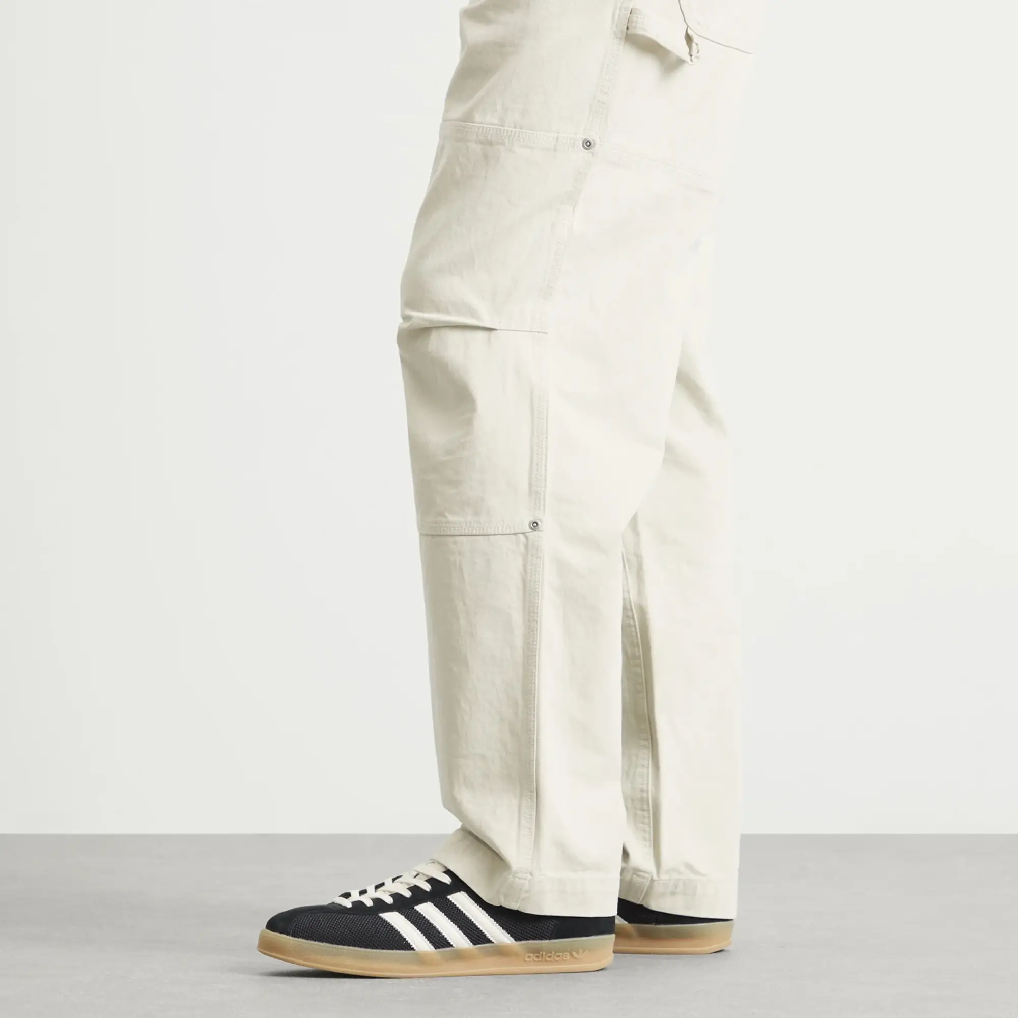 Adidas Men's Gazelle Indoor Pro Sneaker Core Black/Off White/Warm Sandstone