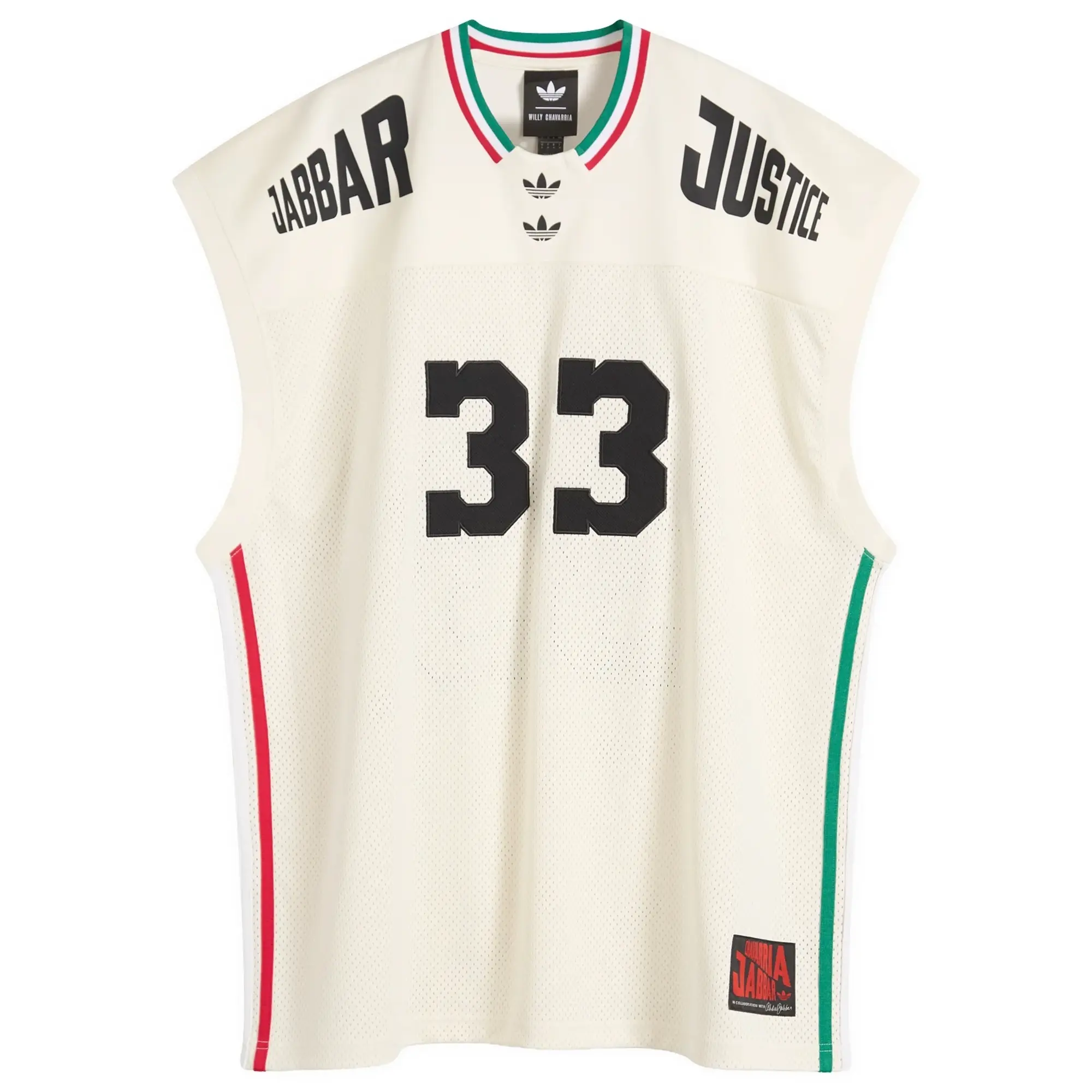 Adidas Men's x Willy Chavarria Jabbar Bball Jersey Off White/Black