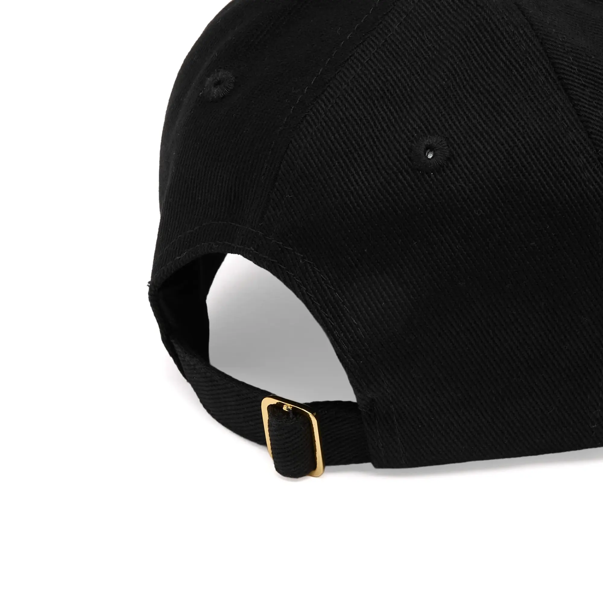 Casablanca Men's Logo Round Embroidered Patch Cap Black
