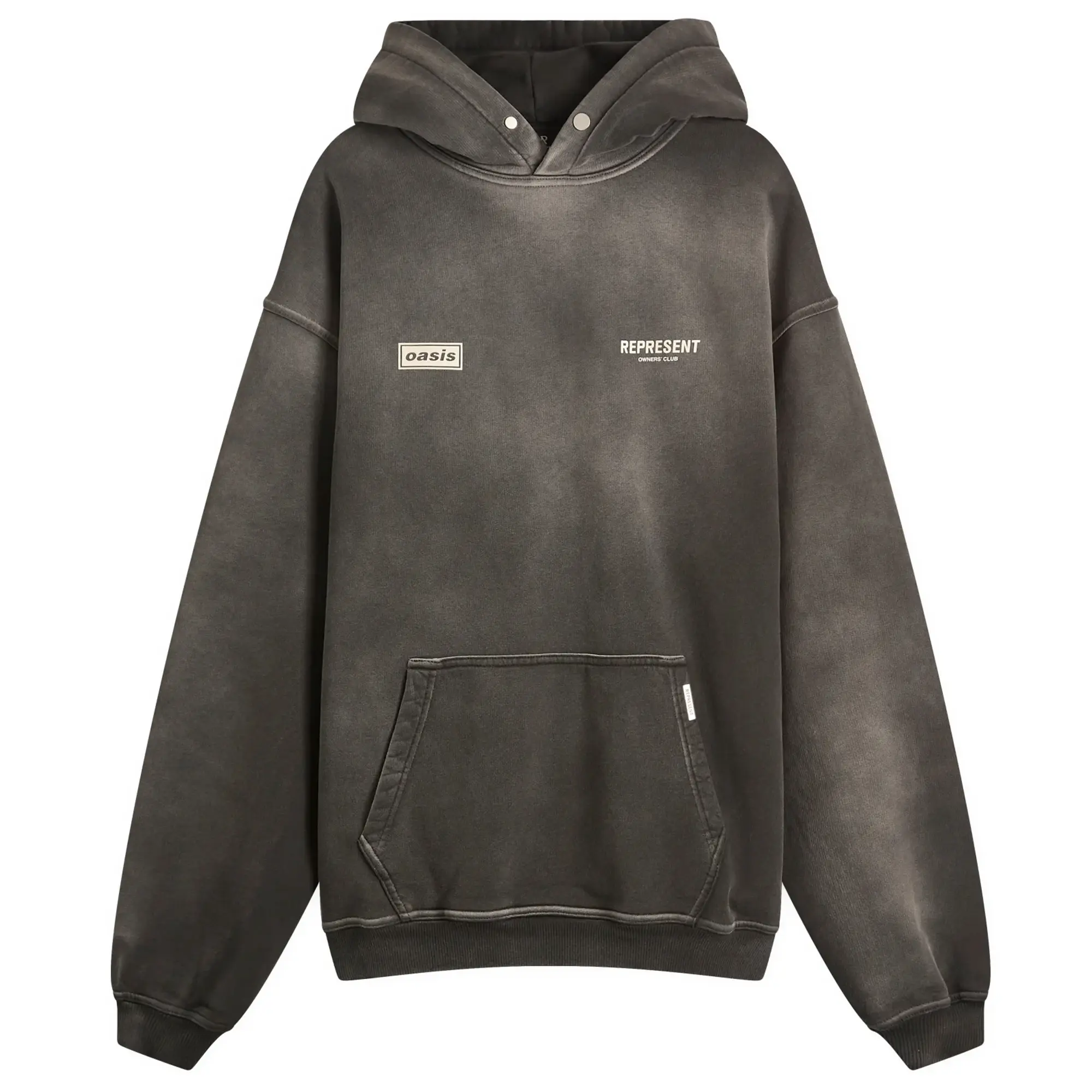 Represent Men's Oasis Owners Club Hoodie Stained Black