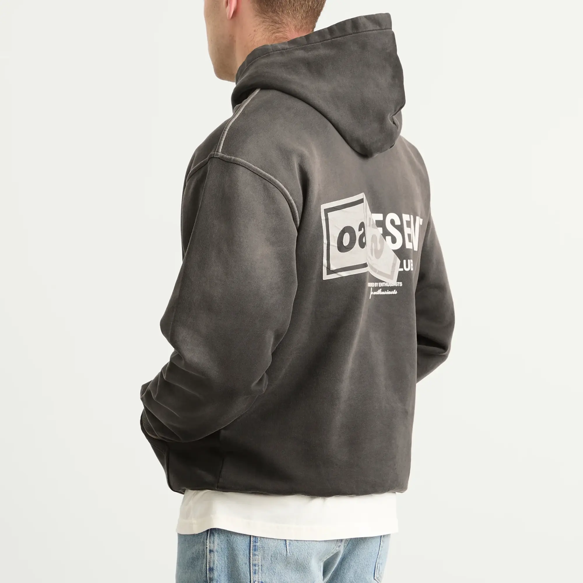 Represent Men's Oasis Owners Club Hoodie Stained Black