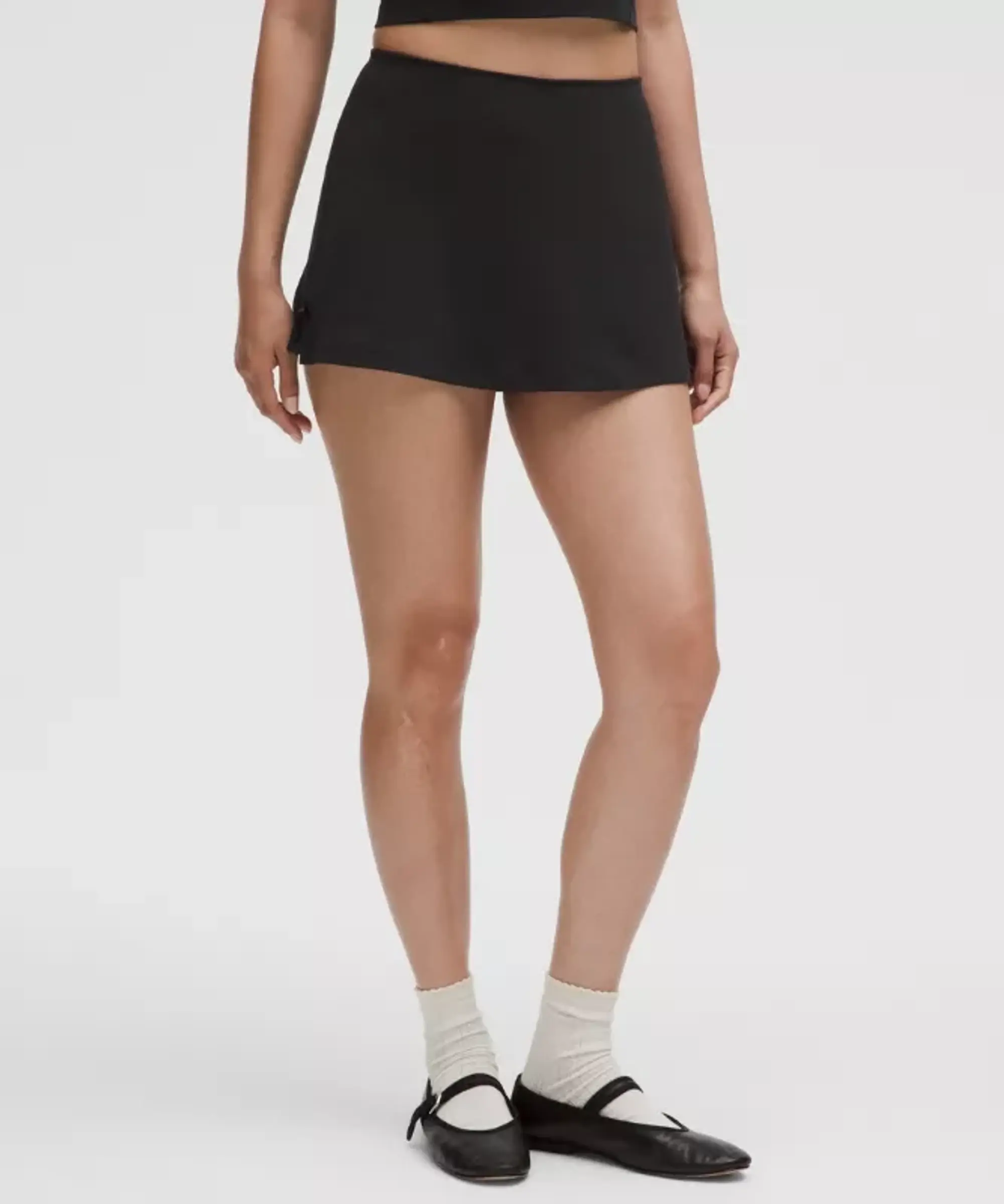lululemon – Women's Nulu Bow-Detail Mini Skirt Set of the Month: Balletcore – Color Black – Size L
