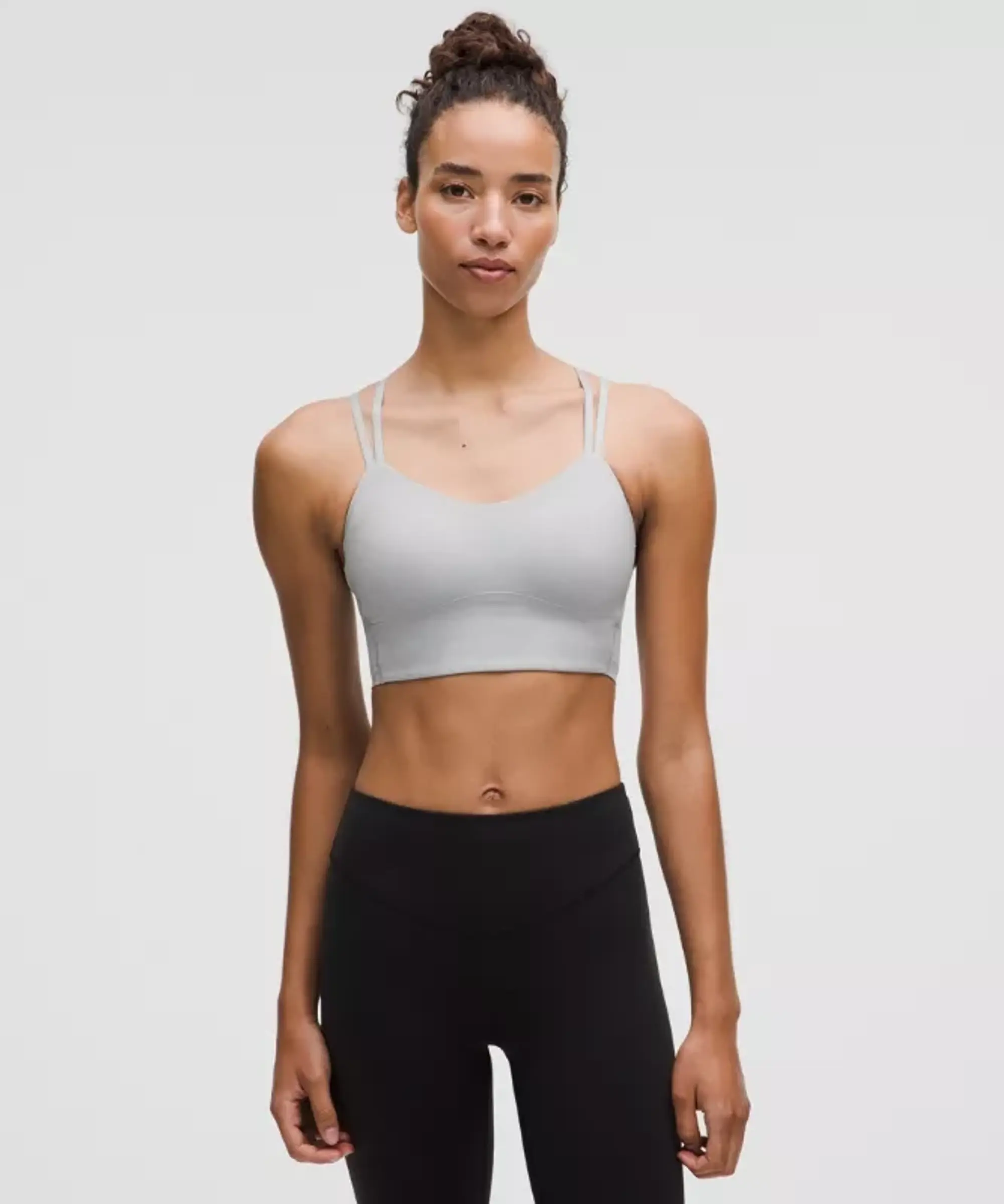 lululemon – Women's Like a Cloud Longline Sports Bra Light Support, B/C Cup – Color Light Grey/Grey – Size 10