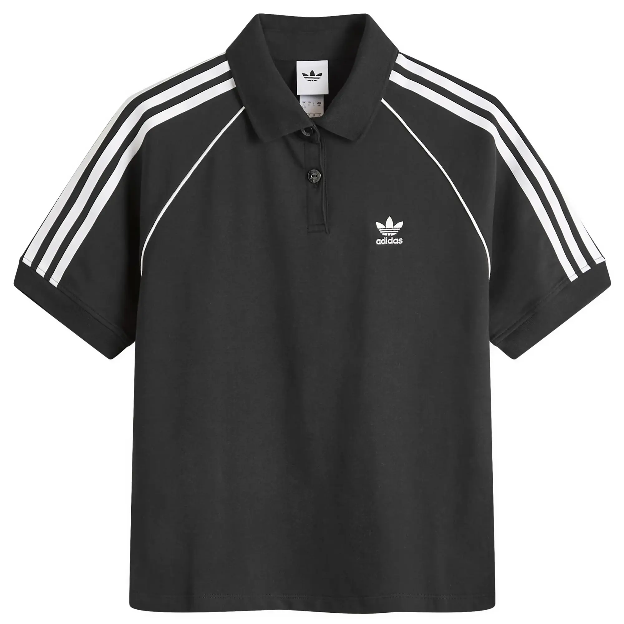Adidas Women's SST Adicolor Short Sleeve Polo Black/White