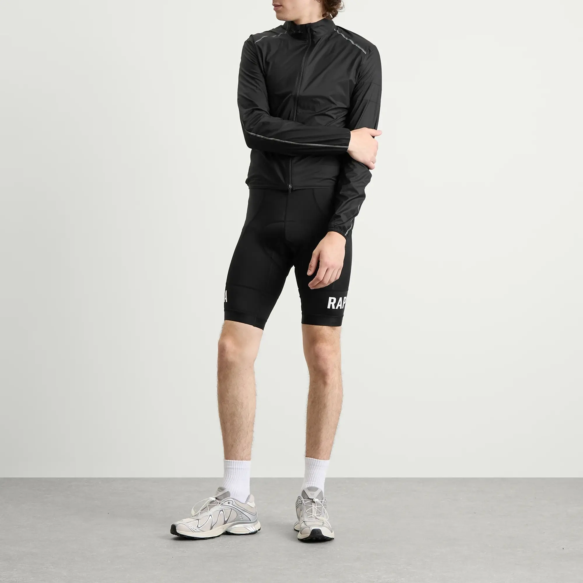 Rapha Men's Brevet Element Wind Jacket Black/Grey