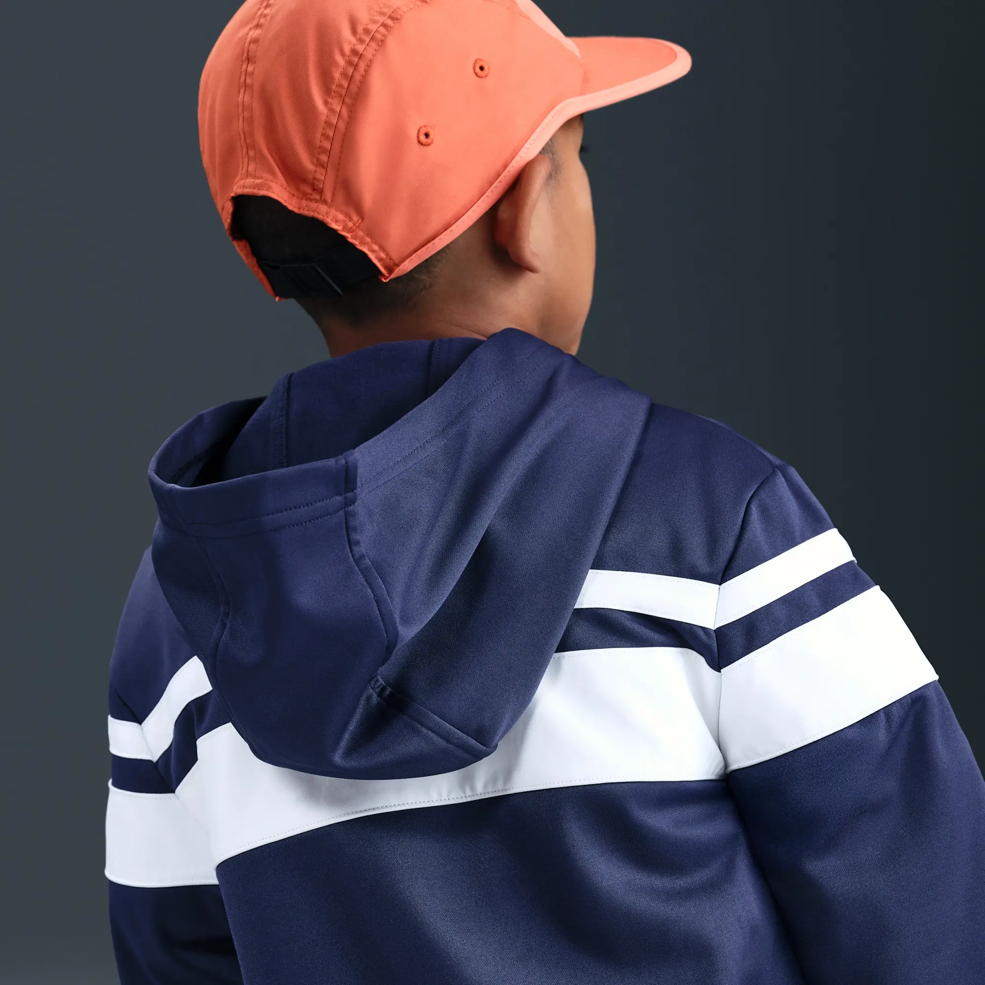 Nike Sportswear Older Kids' Dri-FIT Hooded Tracksuit - Blue - Polyester