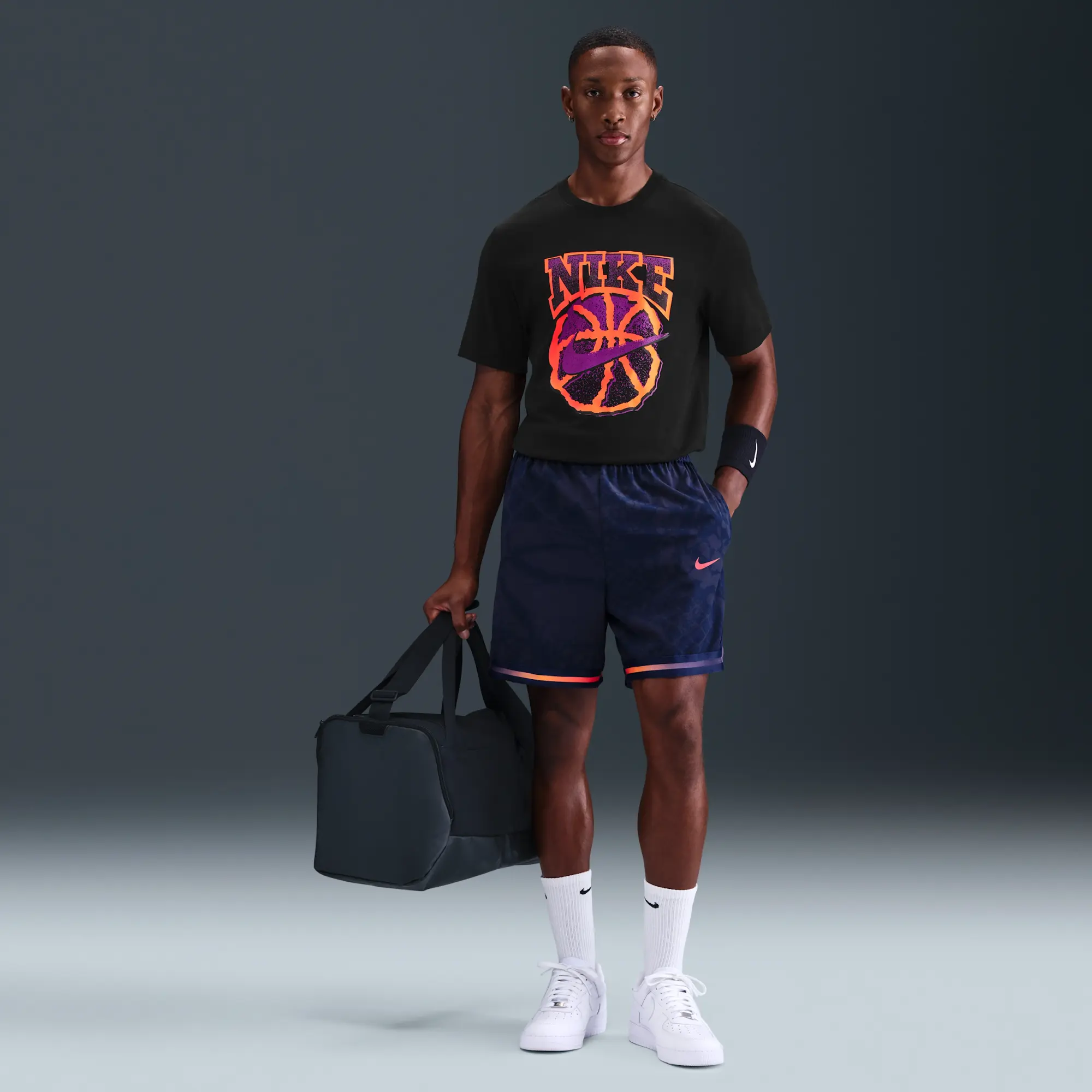 Nike Men's Dri-FIT Basketball T-Shirt - Black - Cotton/Polyester
