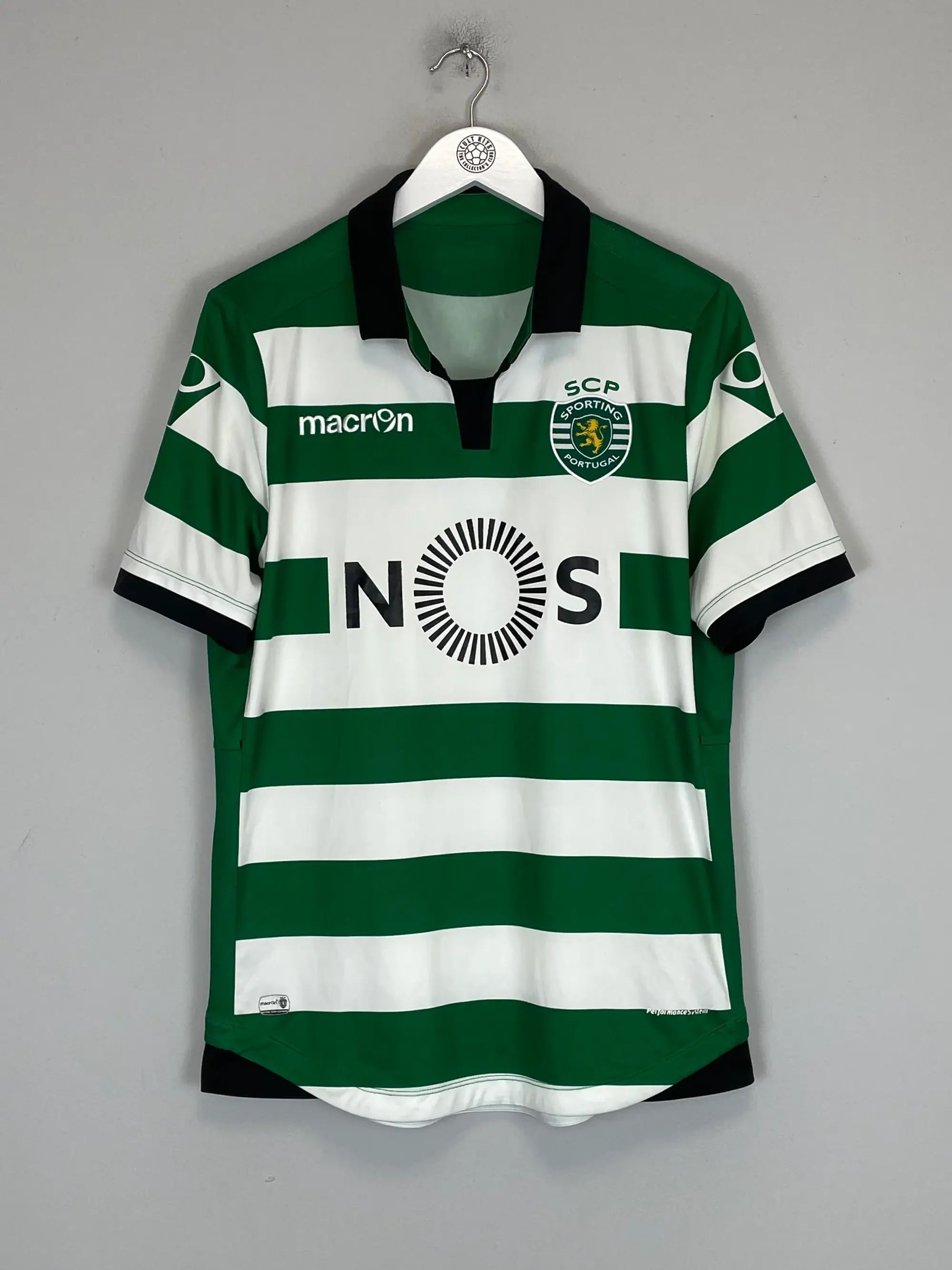 2016/17 SPORTING LISBON #7 HOME SHIRT (M) MACRON | Cult Kits
