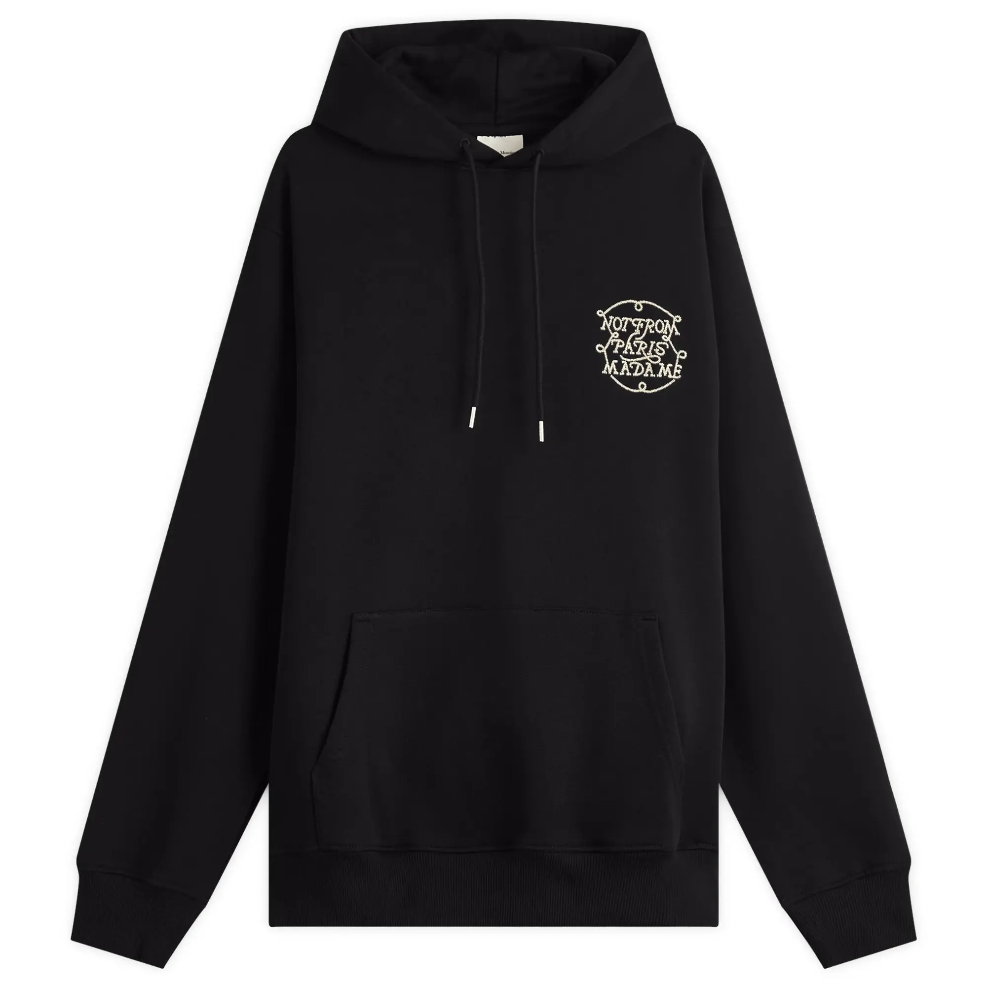 Drôle de Monsieur Men's Braided Slogan Hoodie Black
