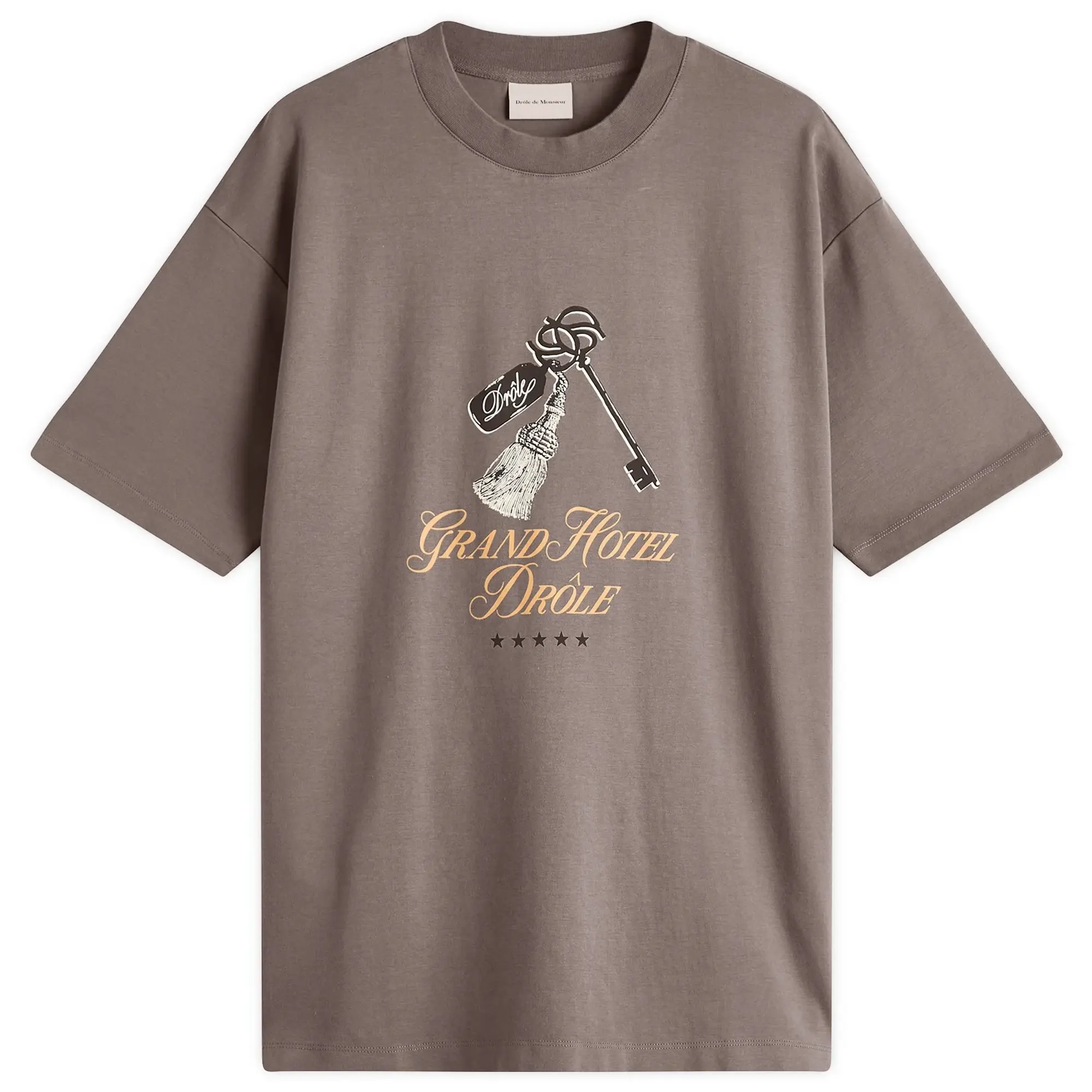 Drôle de Monsieur Men's Grand Hotel T-Shirt Taupe