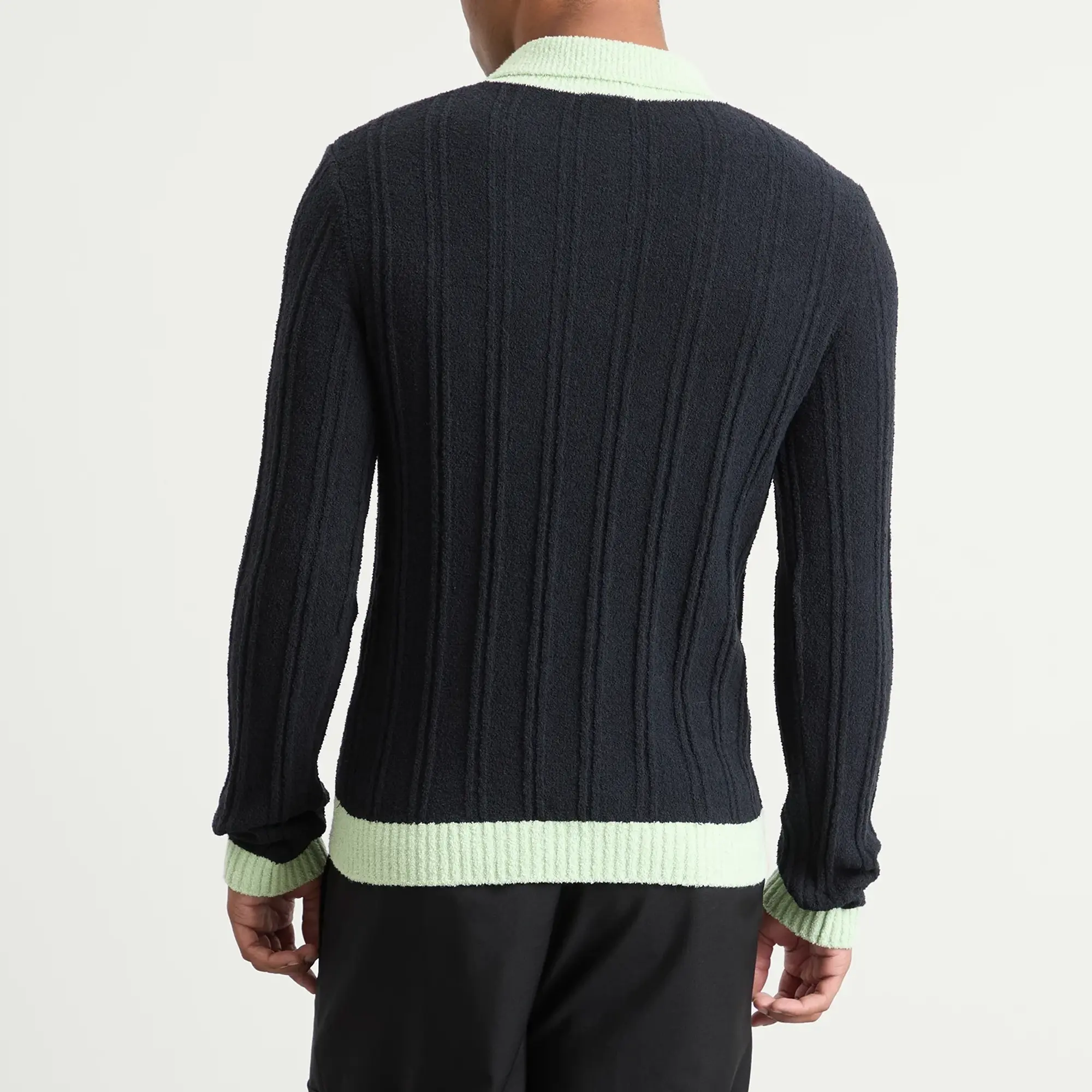 Casablanca Men's Boucle Polo Black