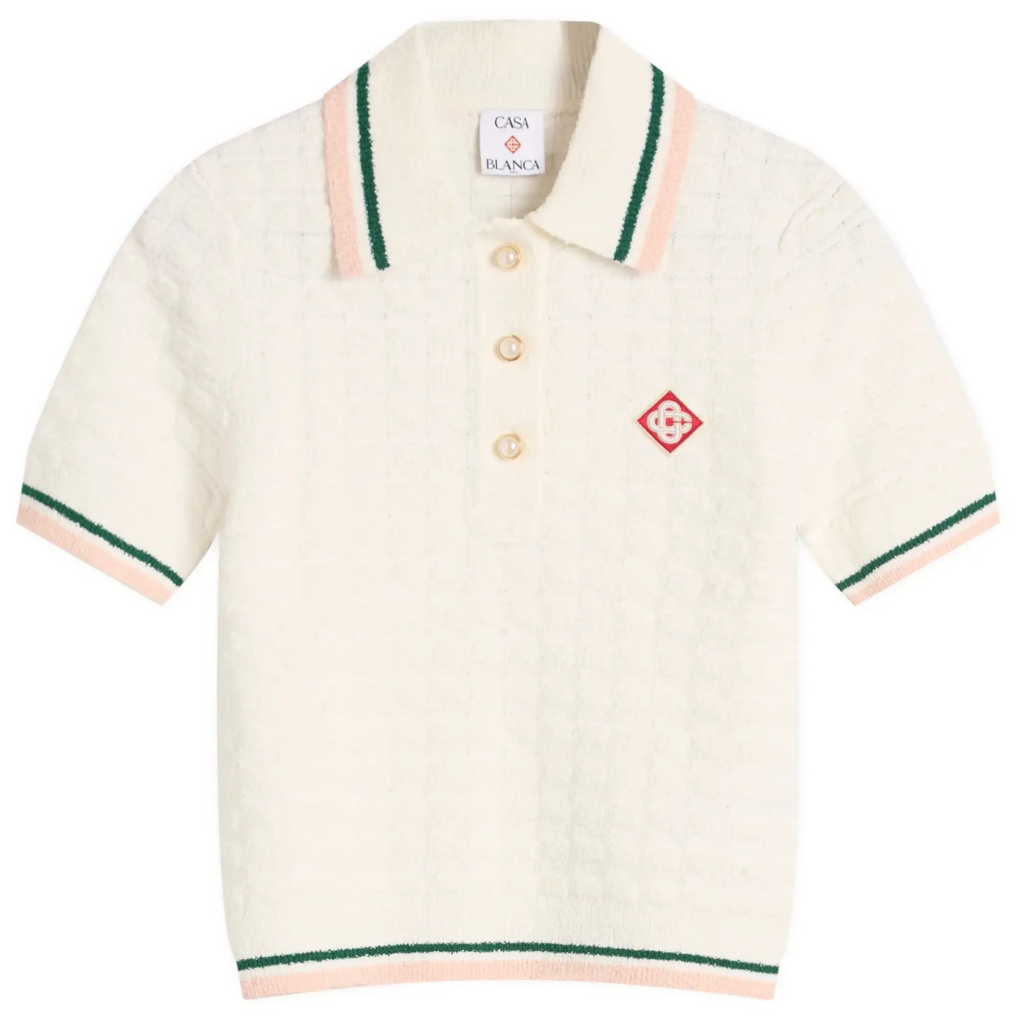 Casablanca Women's Boucle Polo White