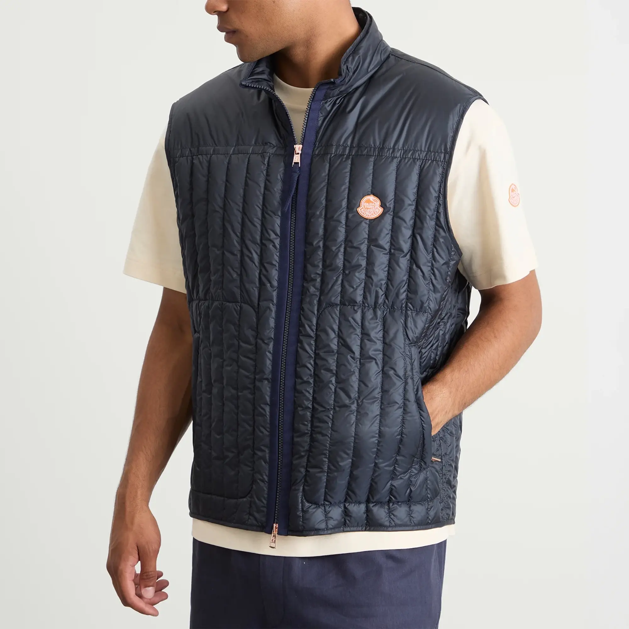 Gilga Farm by Donald Glover Tangerine Vest Navy