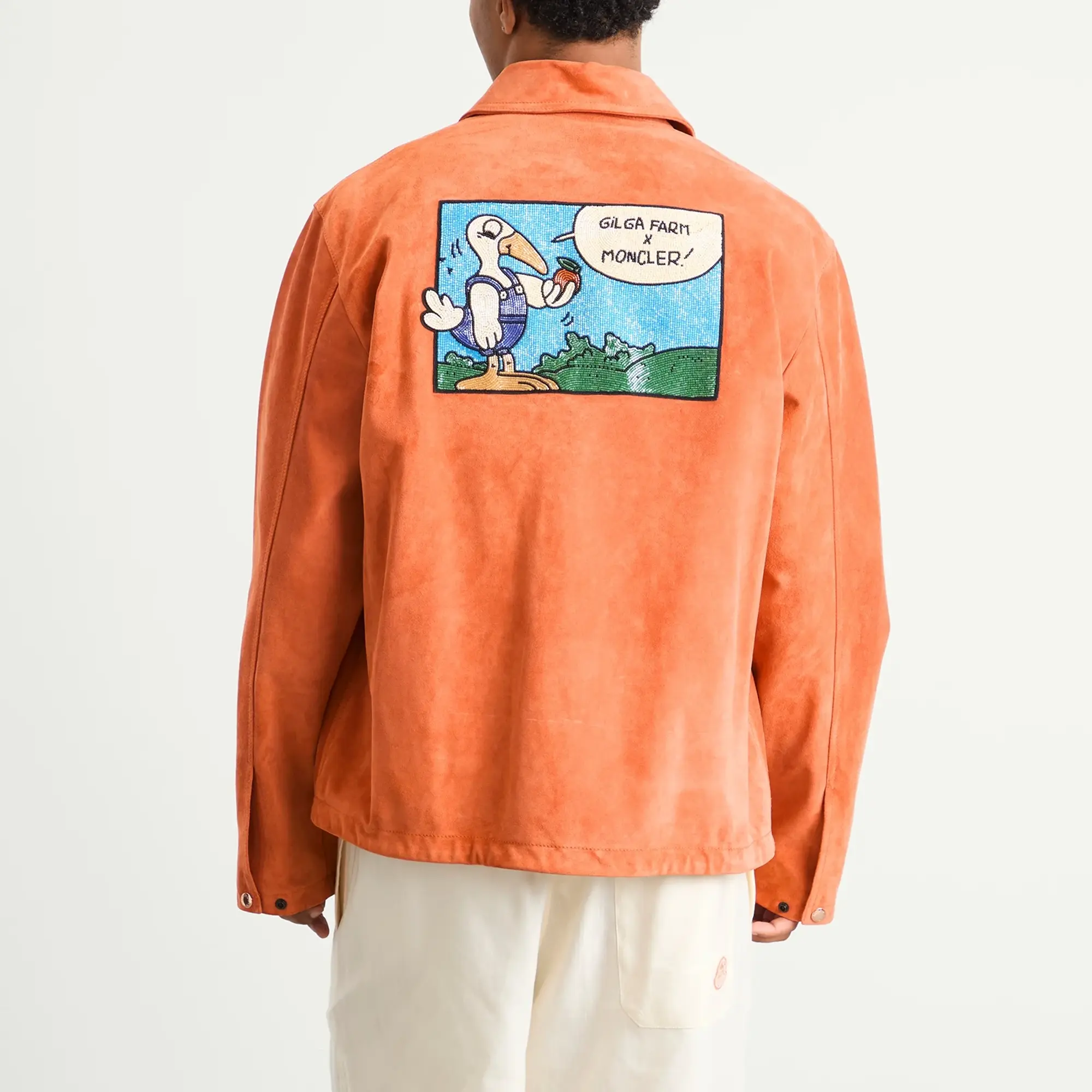 Gilga Farm by Donald Glover Suede Navel Jacket Orange