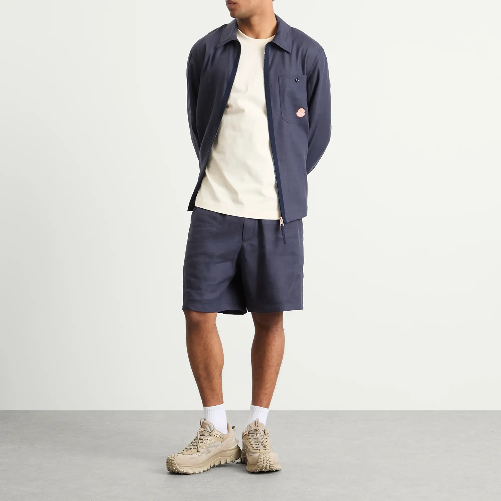 Gilga Farm by Donald Glover Linen Shorts Navy