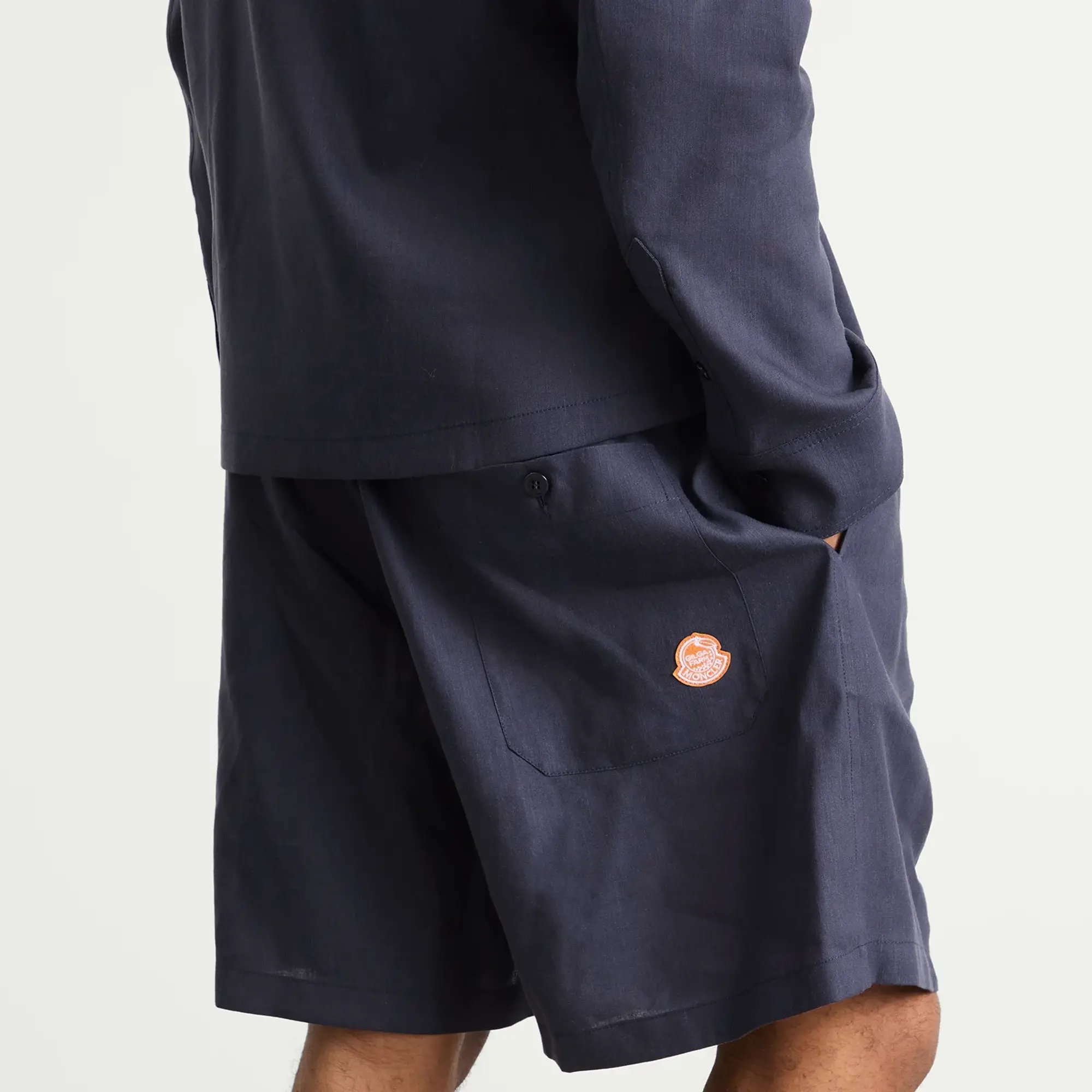 Gilga Farm by Donald Glover Linen Shorts Navy