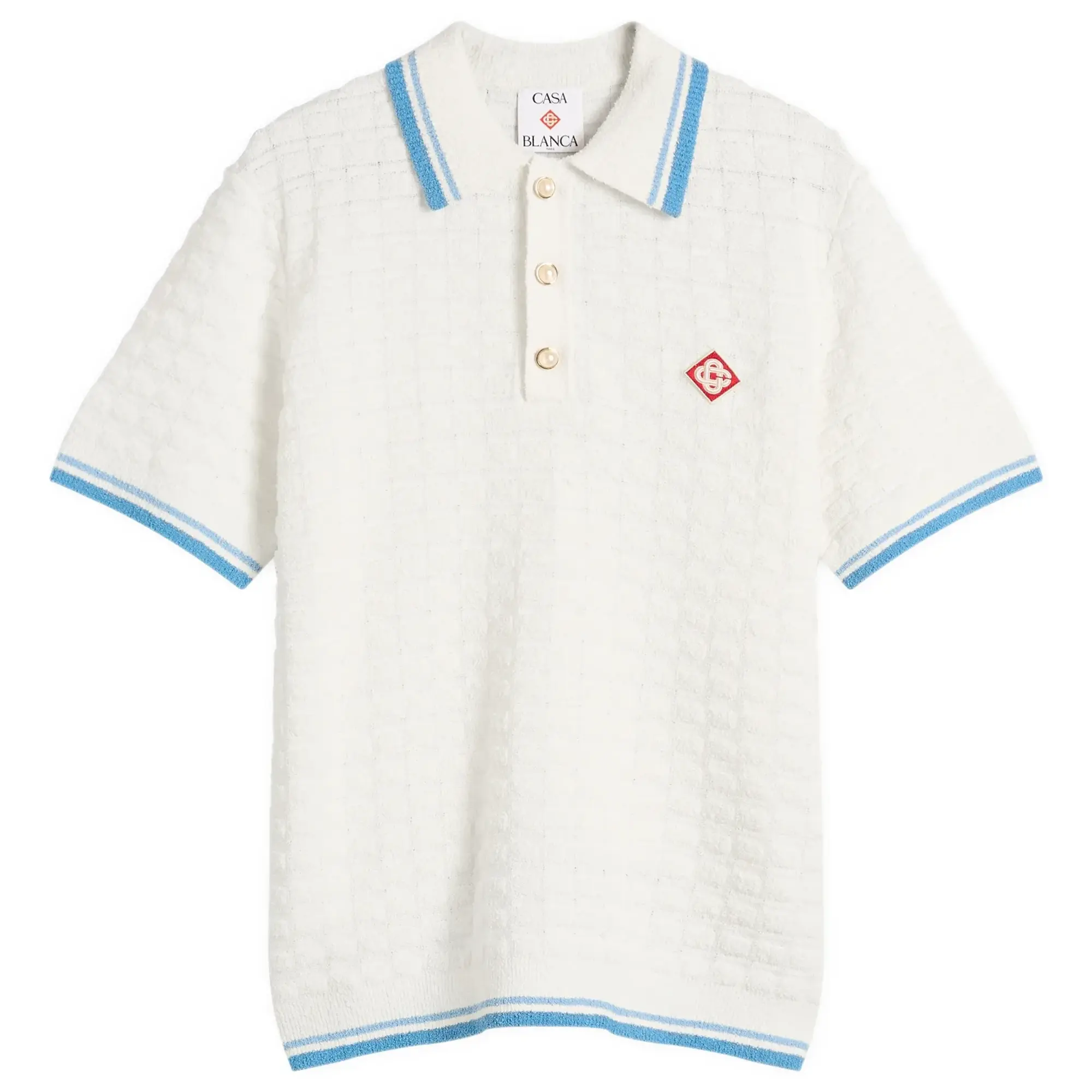 Casablanca Men's Boucle Polo White