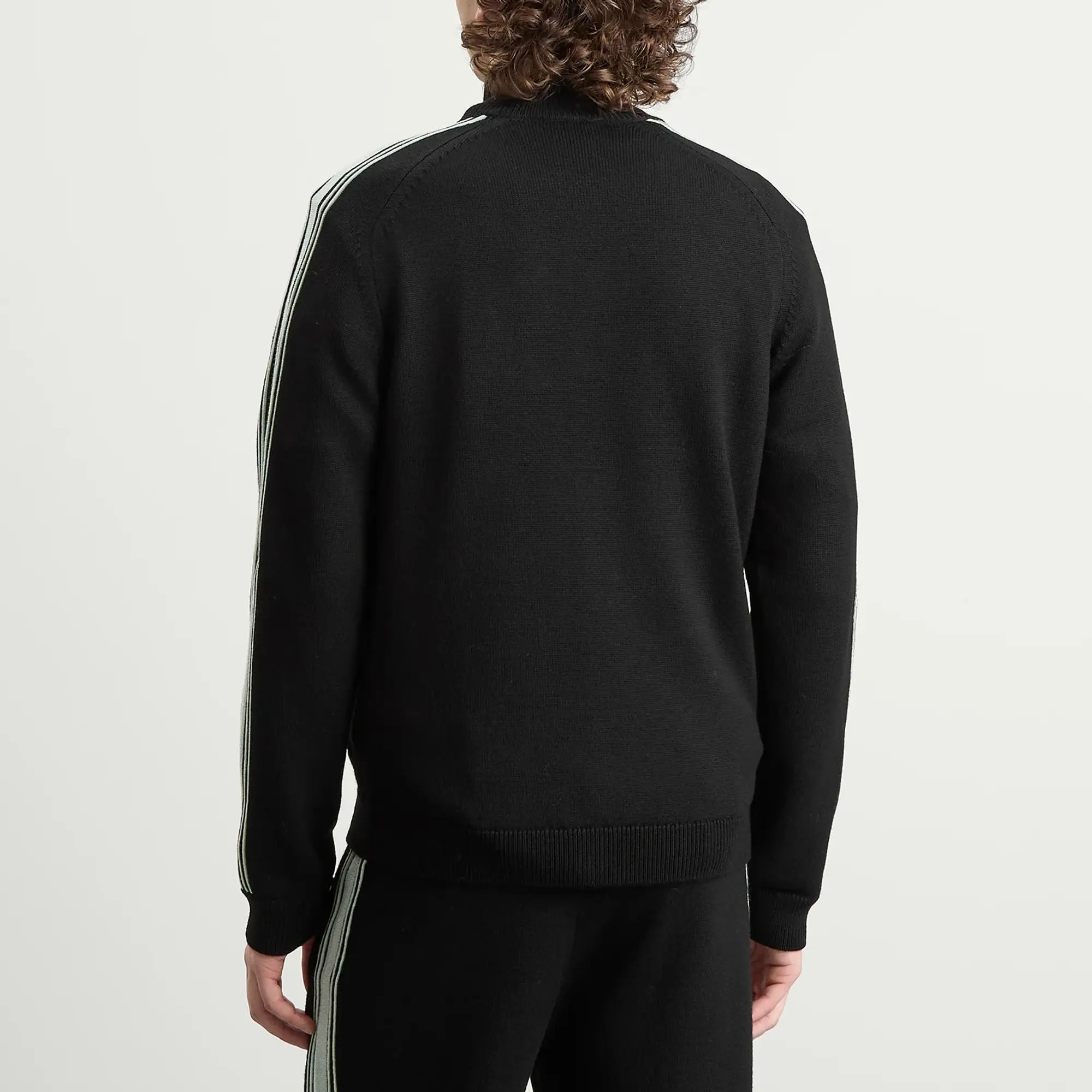 Casablanca Men's Merino Zip Up Track Top Black