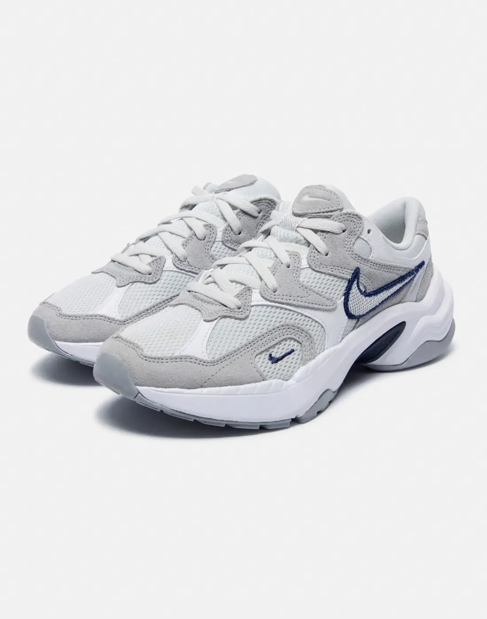 Women's Nike Al8 Trainers in Grey/Navy Blue 