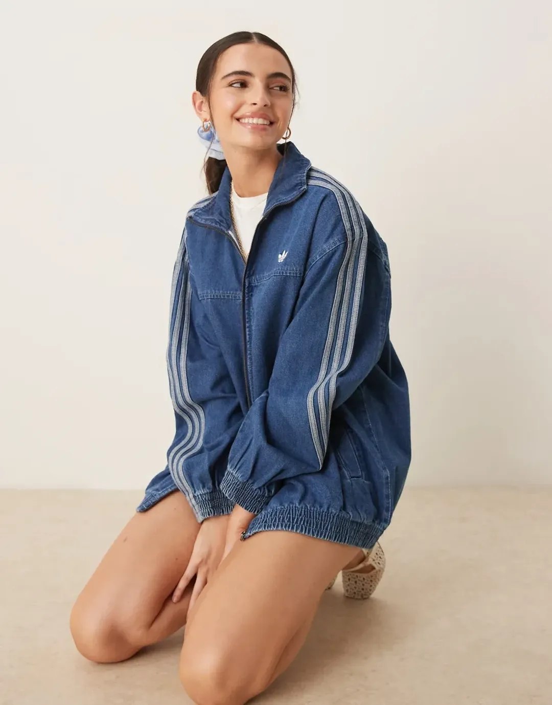 Adidas Originals Adicolor Adilenium Denim Jacket | JY2896 | FOOTY.COM