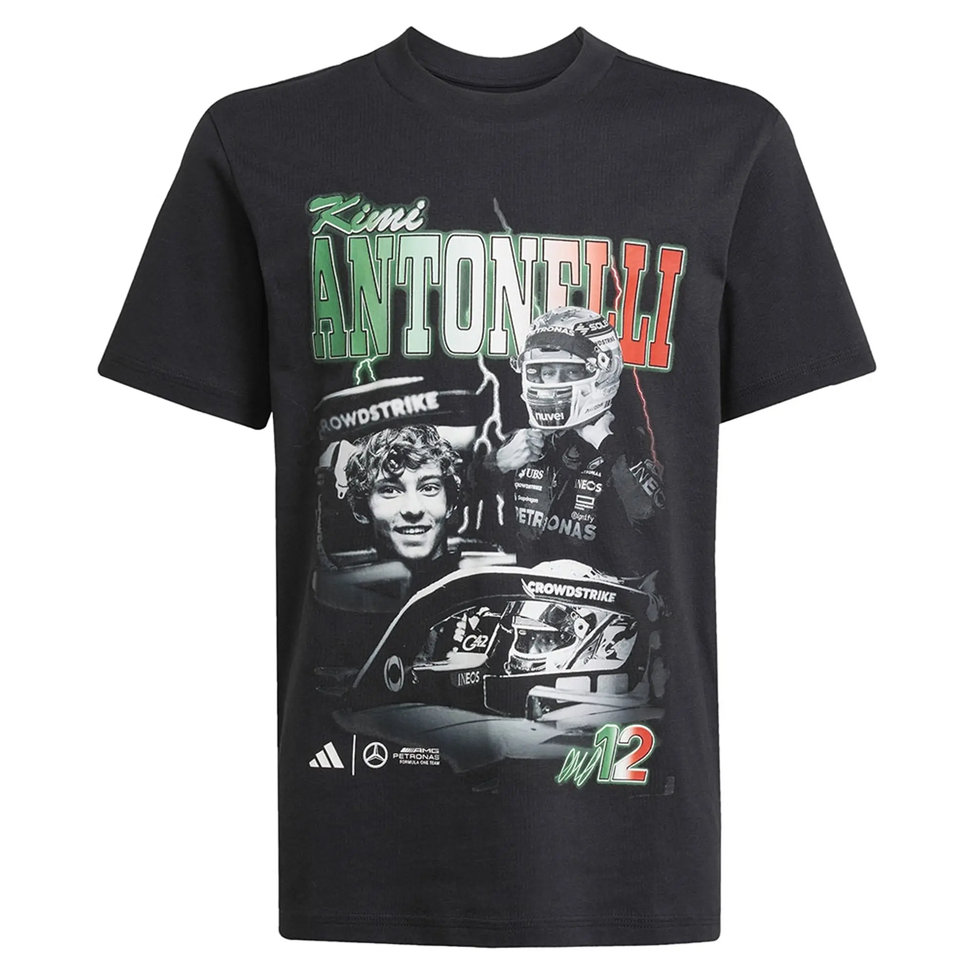 Adidas Mercedes-amg Petronas Formula One Team Kimi Antonelli Graphic Short Sleeve T-shirt
