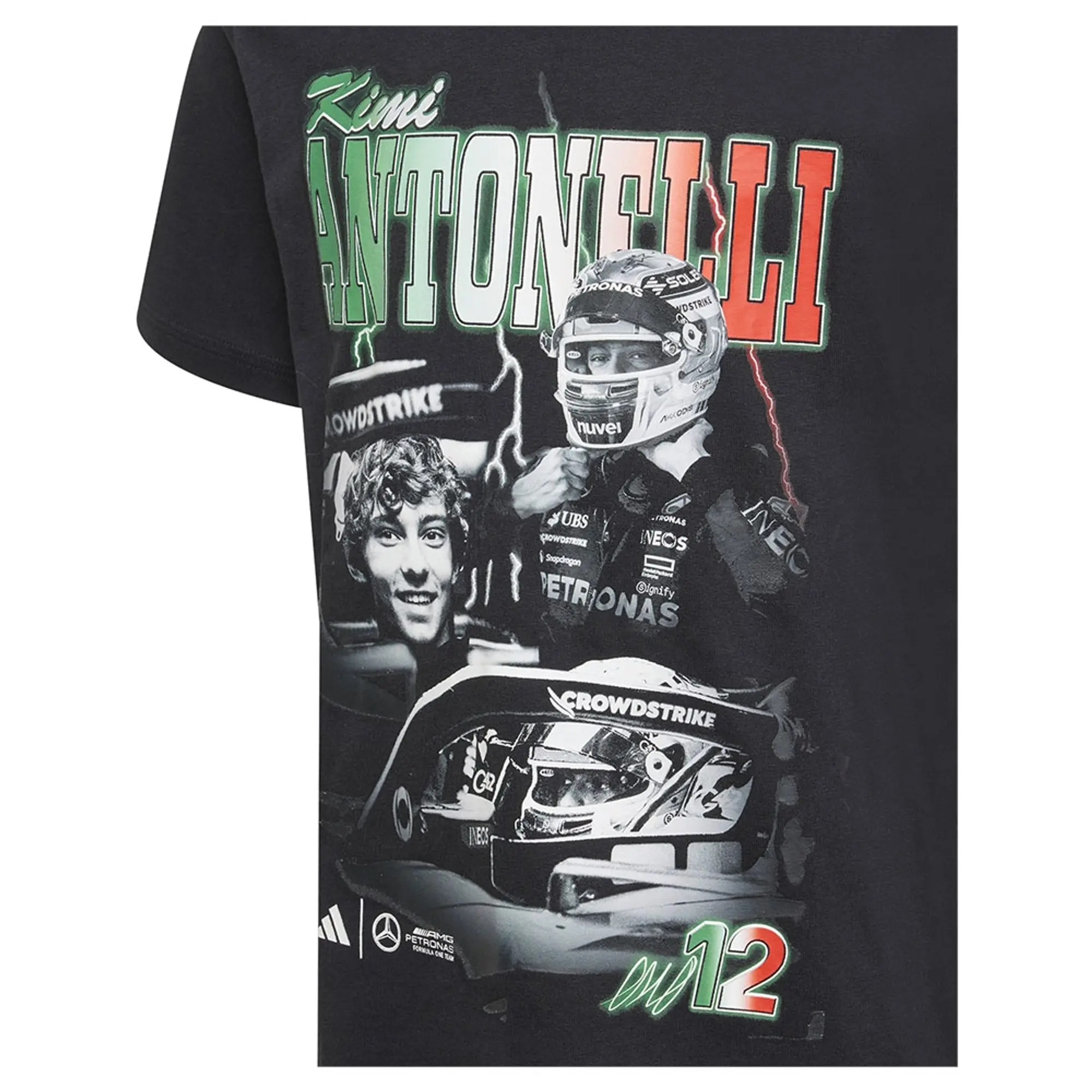 Adidas Mercedes-amg Petronas Formula One Team Kimi Antonelli Graphic Short Sleeve T-shirt