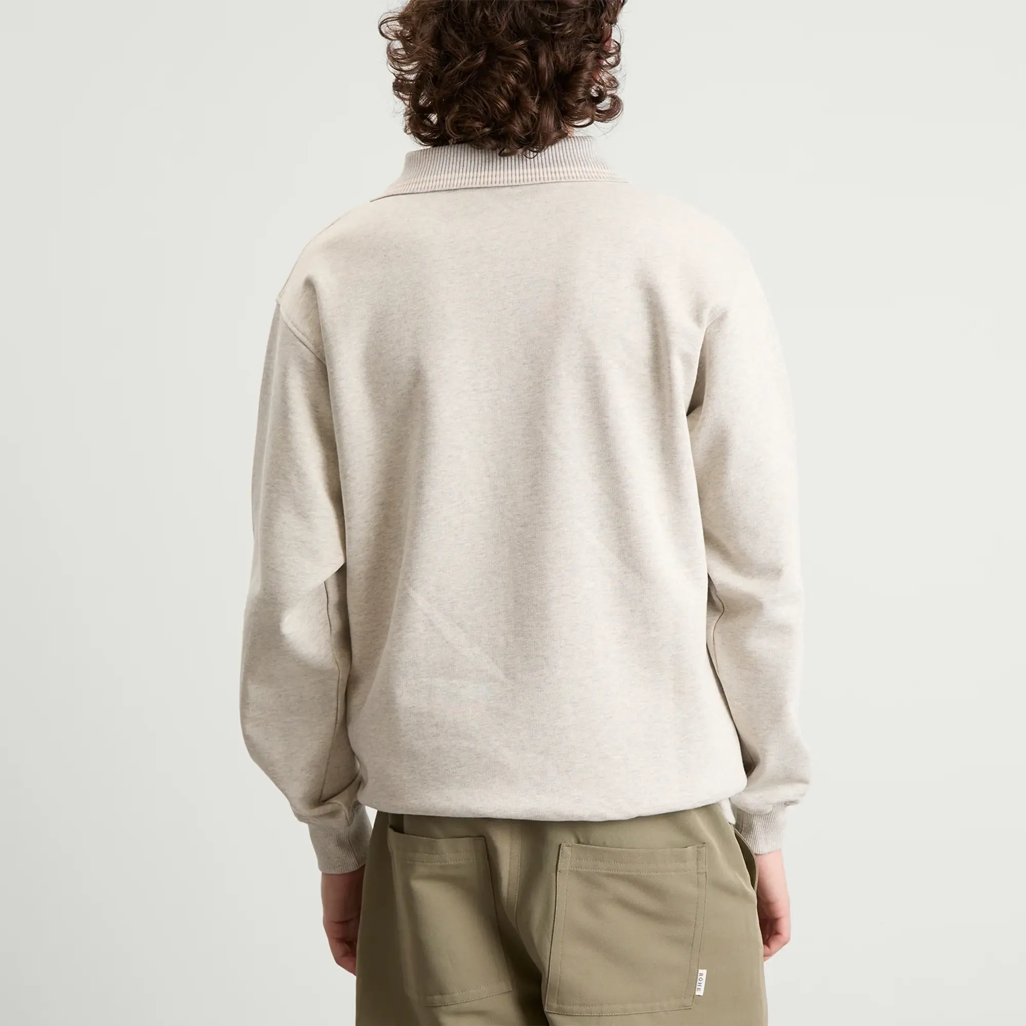 Drôle de Monsieur Men's Embroidered Knitted Polo Grey