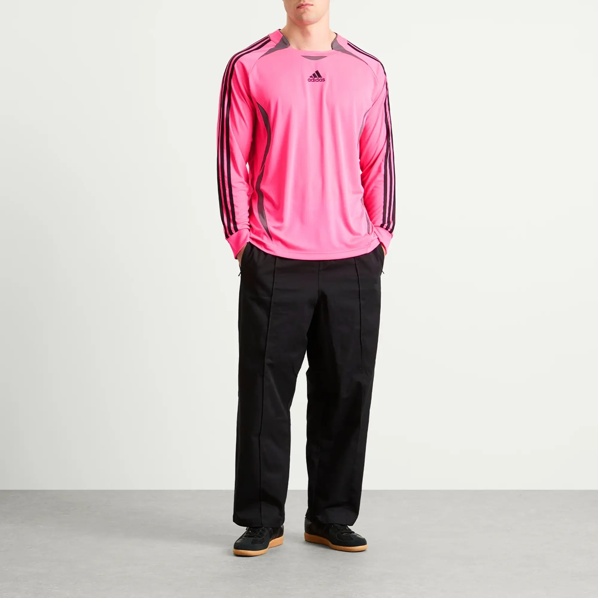 Adidas Men's Teamgeist Long Sleeve Lucid Pink/Black