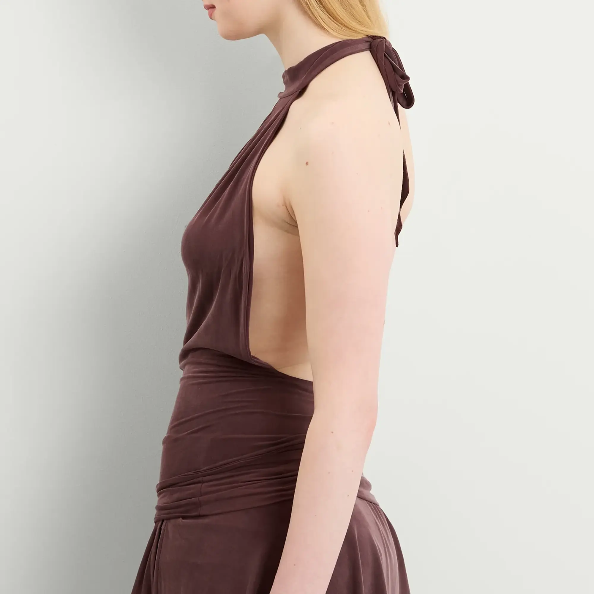 Peachy Den Women's Kylie Halter Top Mahogany