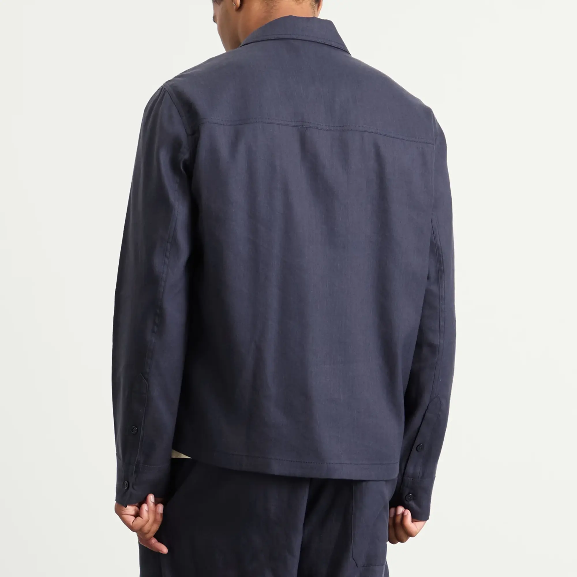 Gilga Farm by Donald Glover Linen Shirt Navy
