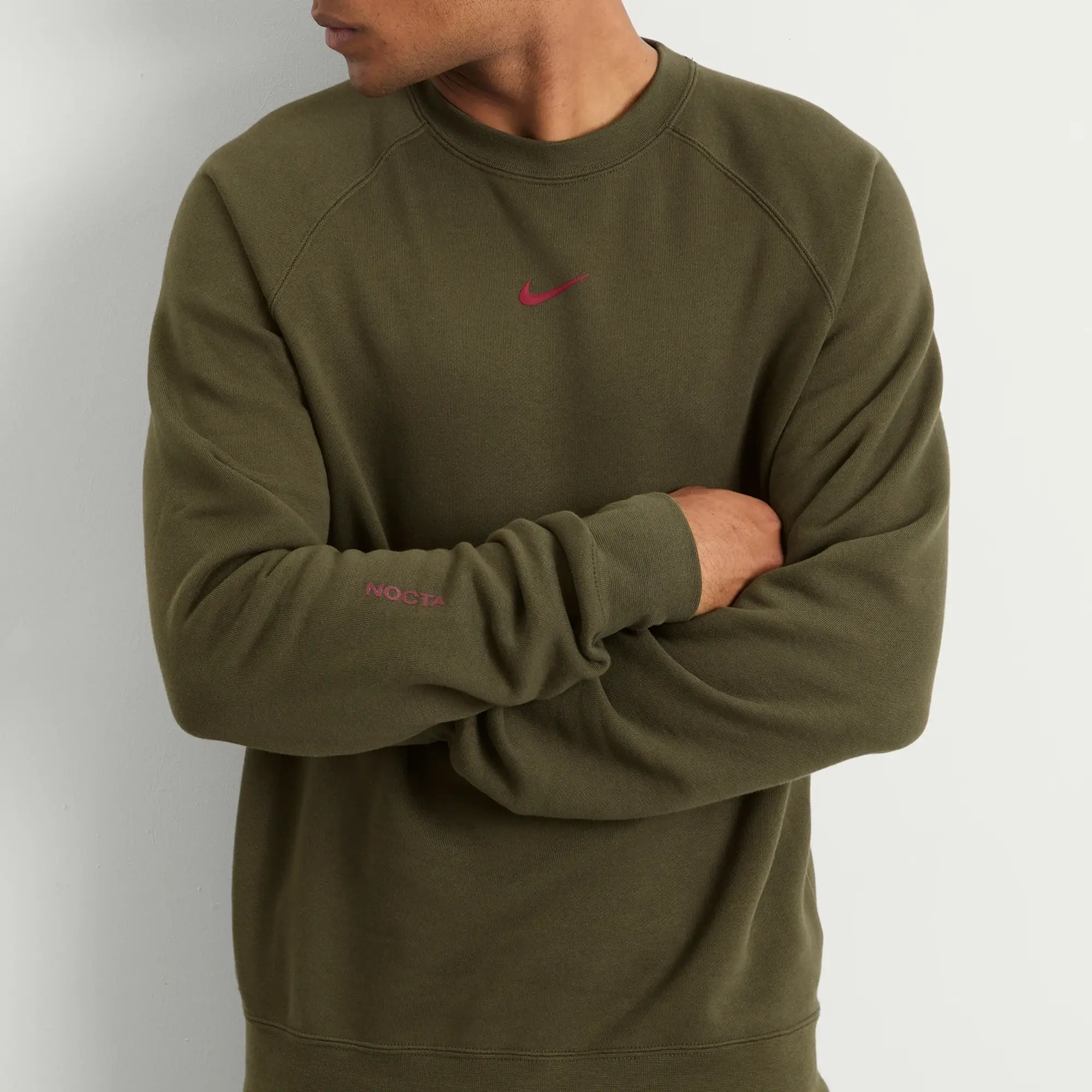 Nike Men's x Nocta Crew Fleece Khaki/Red