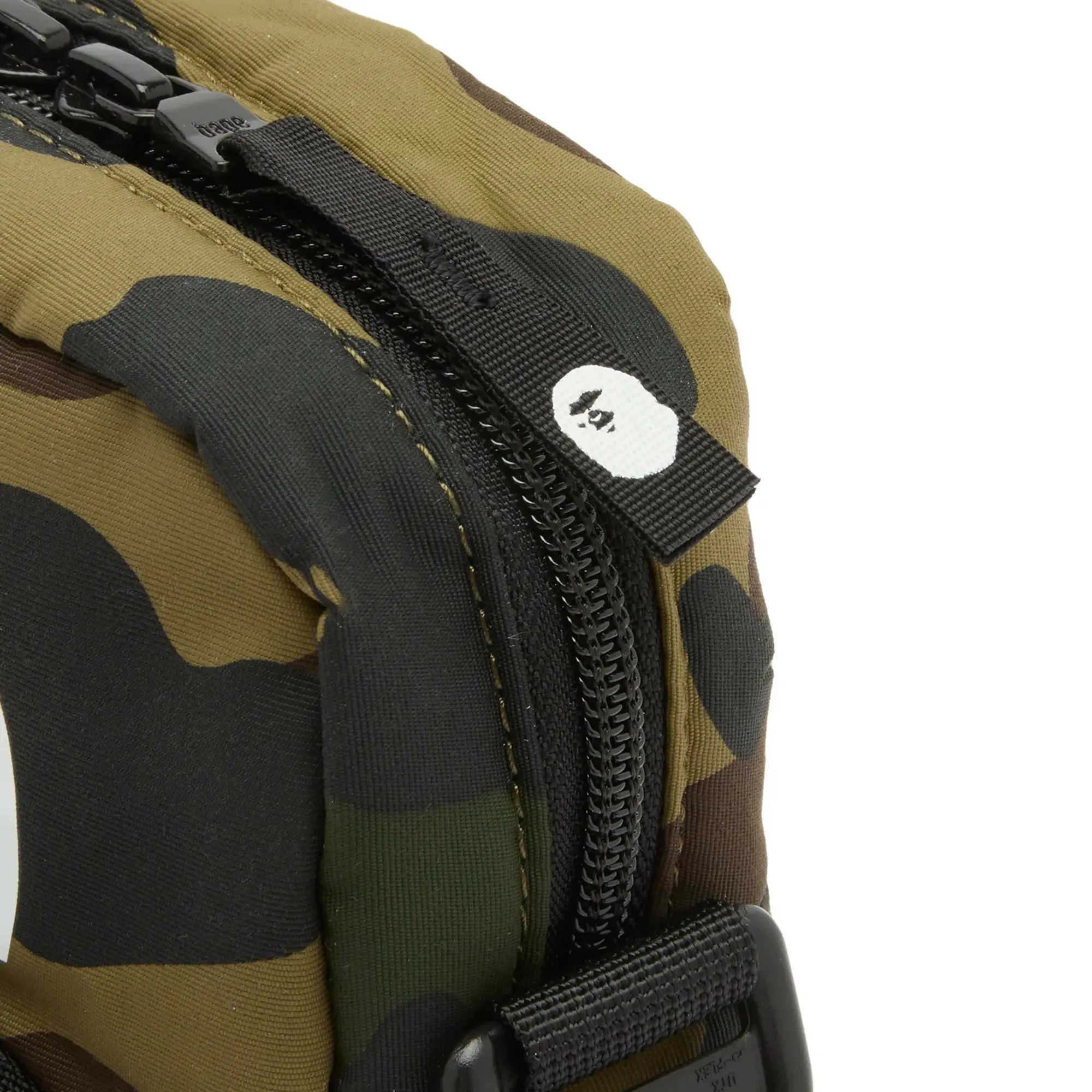 A Bathing Ape Men's 1St Camo Shark Mini Bag Green