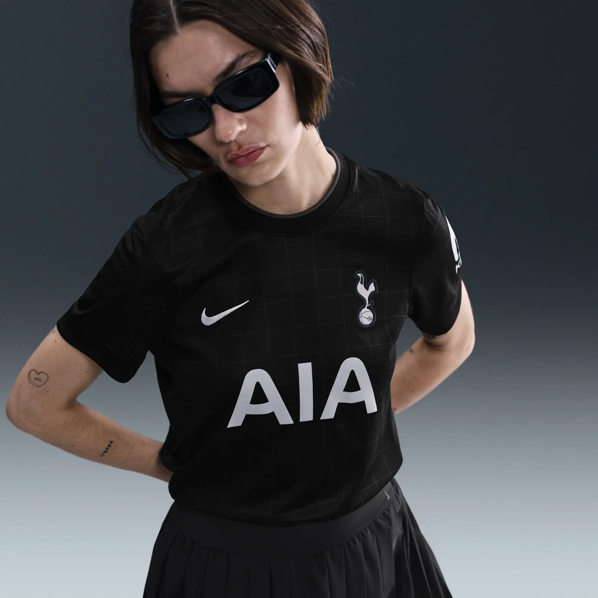 Tottenham Hotspur 2025/26 Stadium Away Women's Nike Dri-FIT Football Replica Shirt - Black - Recycled Polyester