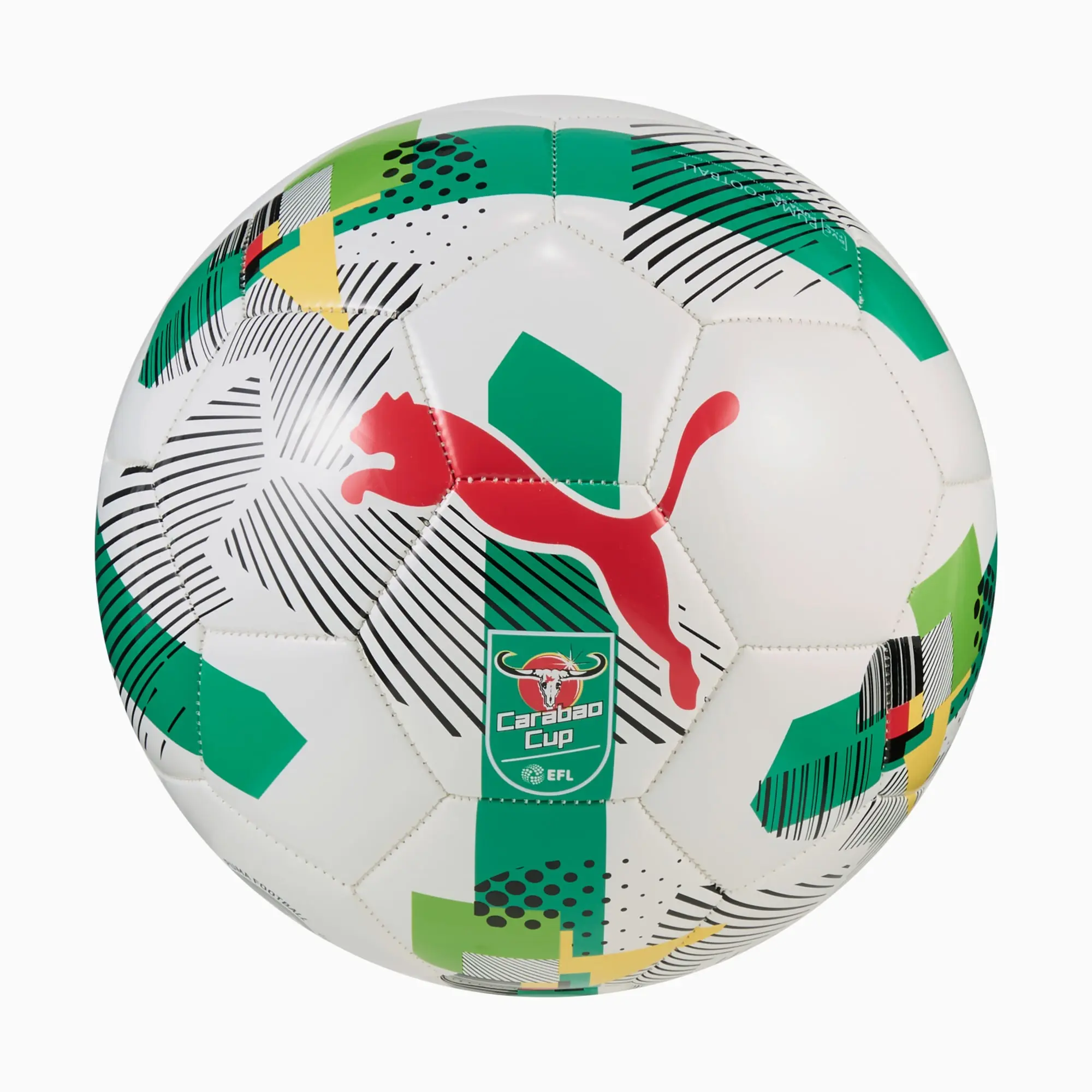 PUMA Orbita 6 Carabao Cup Football, White/Multicolor, size 3