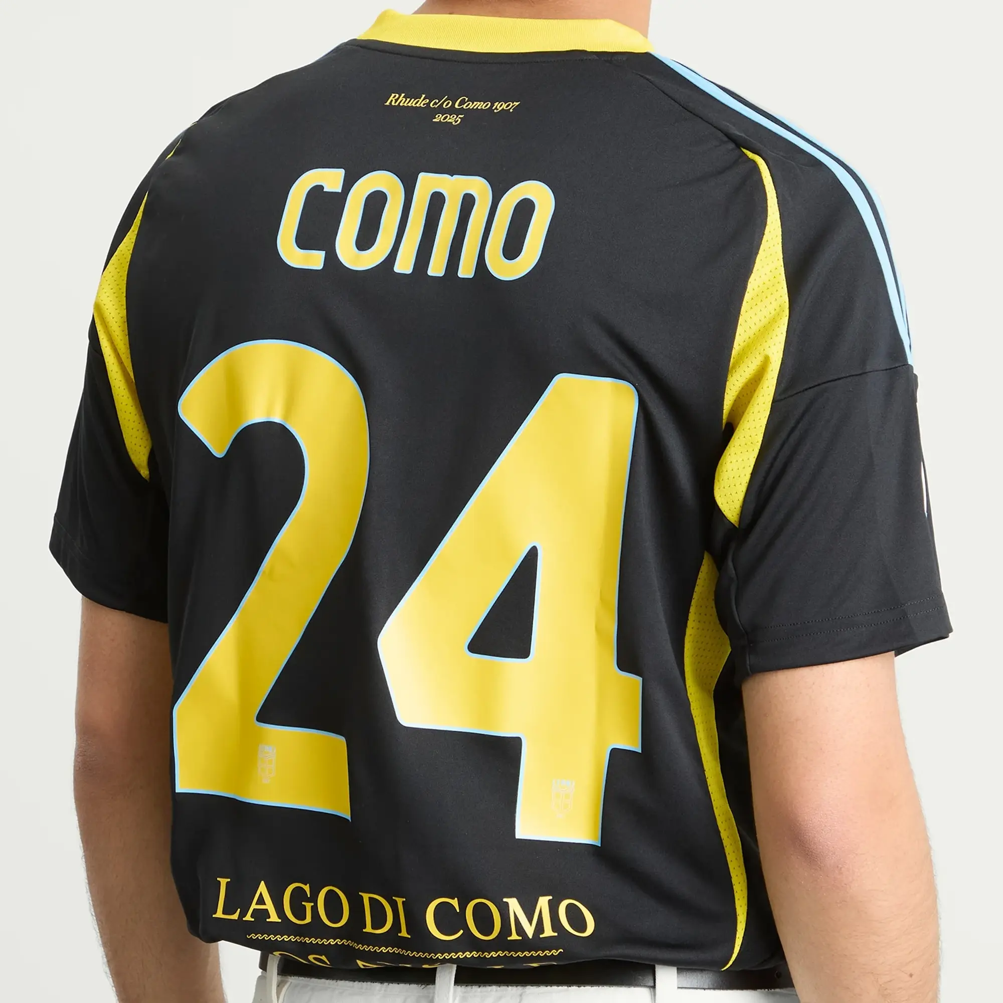 Rhude Men's COMO 1907 X Rhude Men's X ADIDAS Football Shirt Black