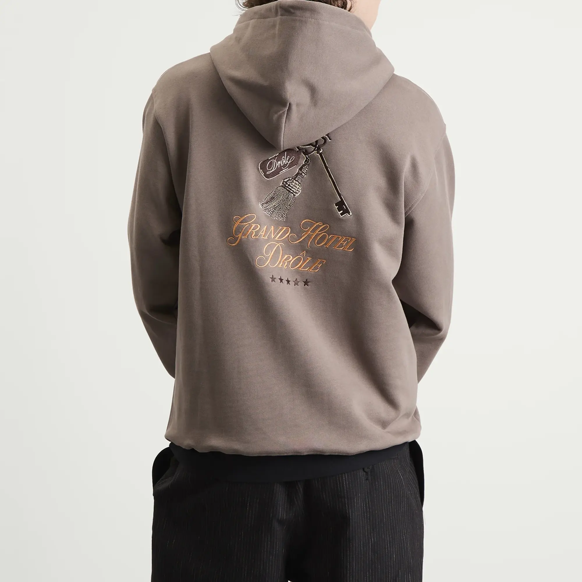 Drôle de Monsieur Men's Grand Hotel Hoodie Taupe