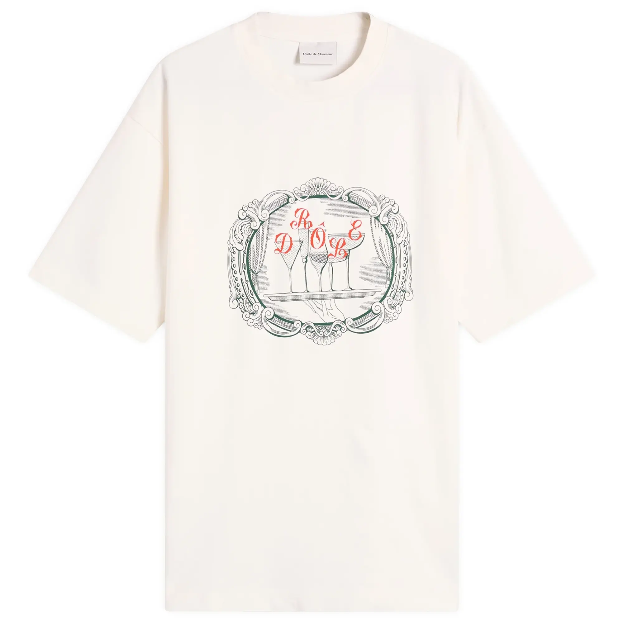Drôle de Monsieur Men's Tray T-Shirt Off White