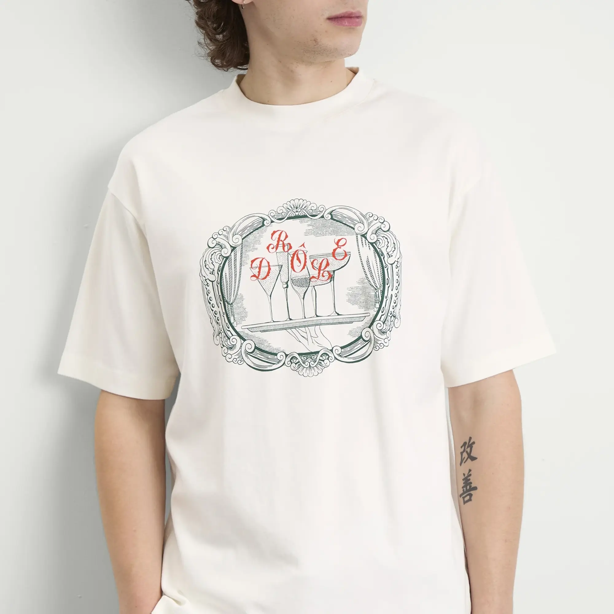 Drôle de Monsieur Men's Tray T-Shirt Off White