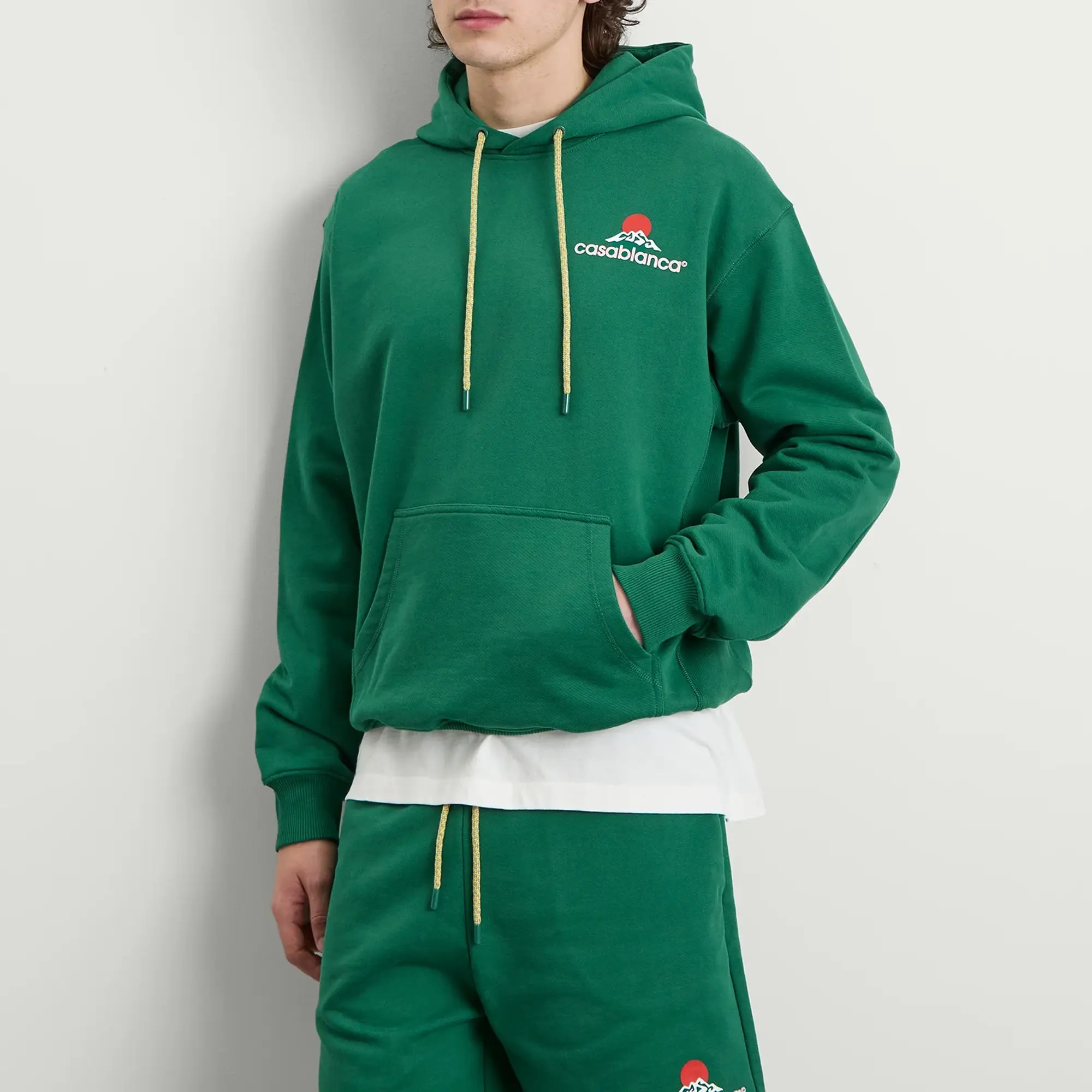 Casablanca Men's Montagne Printed Hoodie Green