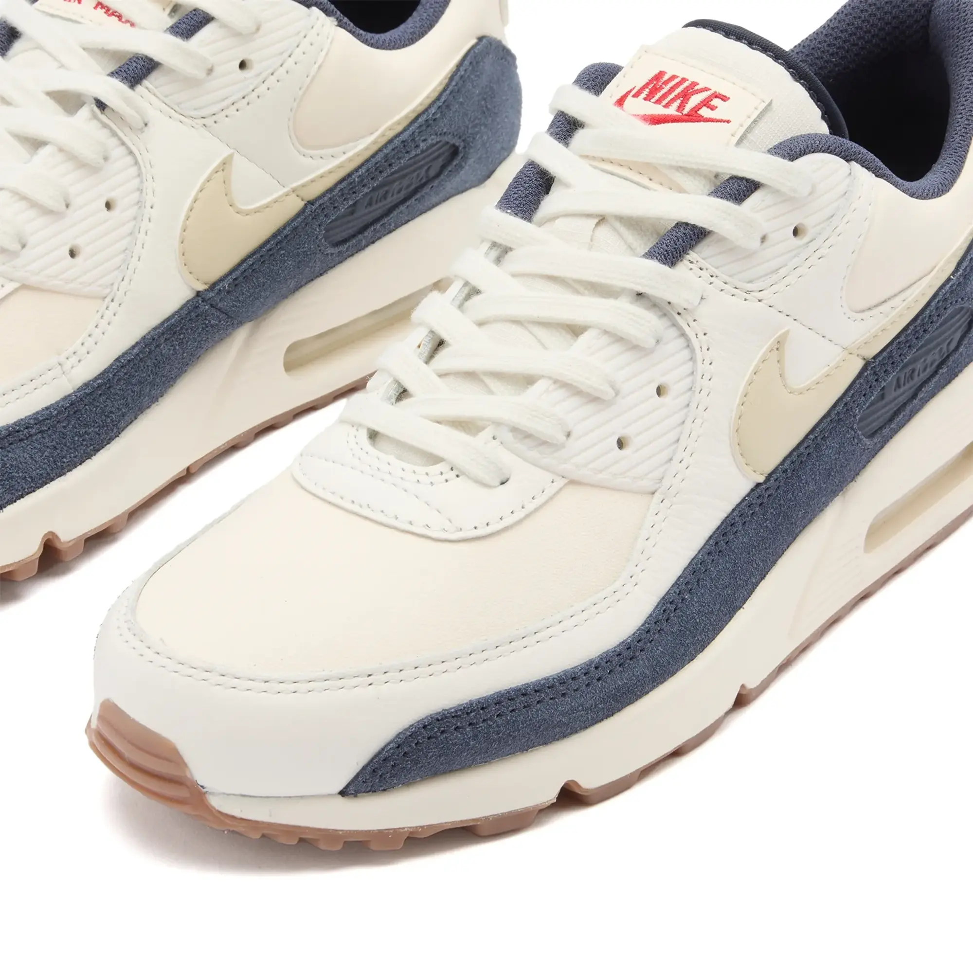 Nike Men's Air Max 90 Prm Mbts Sneaker Ivory/Blue/Red