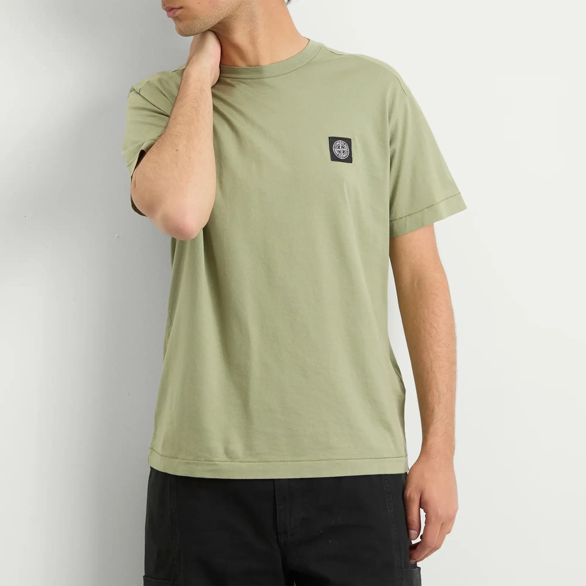 Stone Island Men's Patch Logo T-Shirt Sage