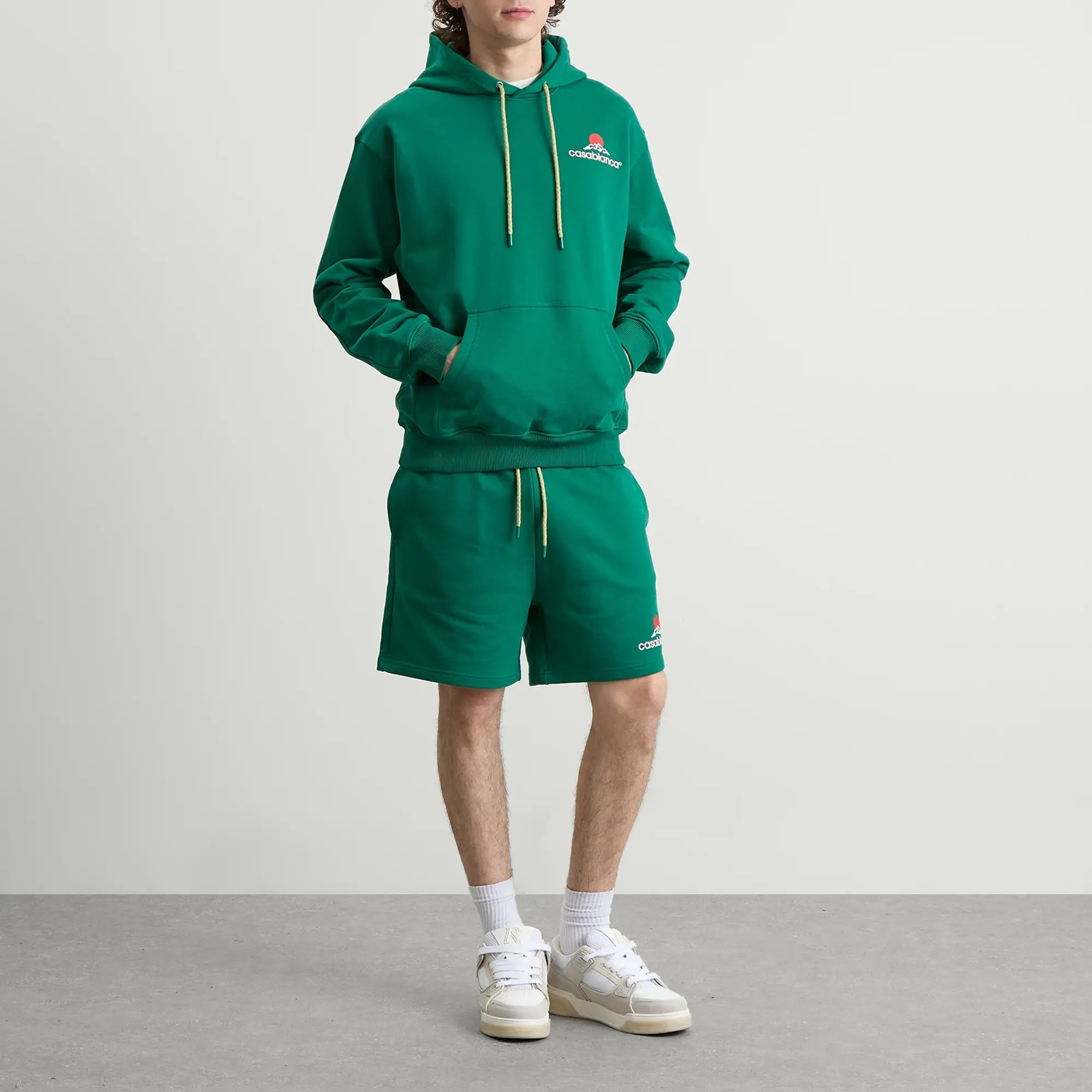 Casablanca Men's Montagne Printed Sweat Shorts Green