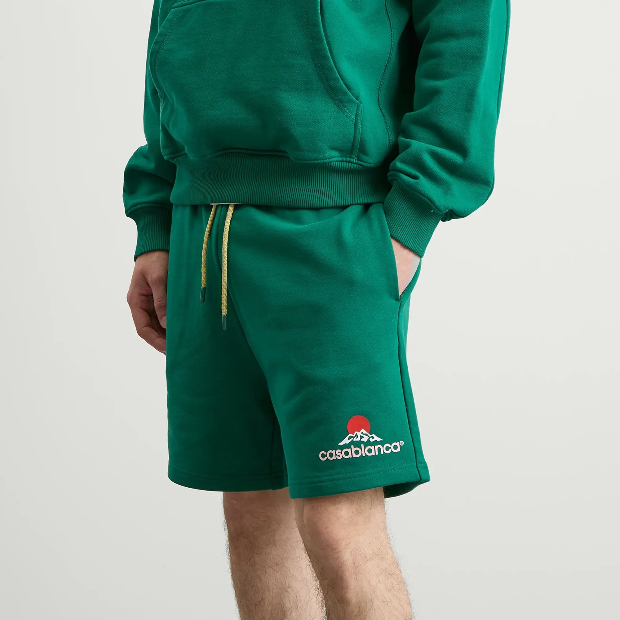 Casablanca Men's Montagne Printed Sweat Shorts Green