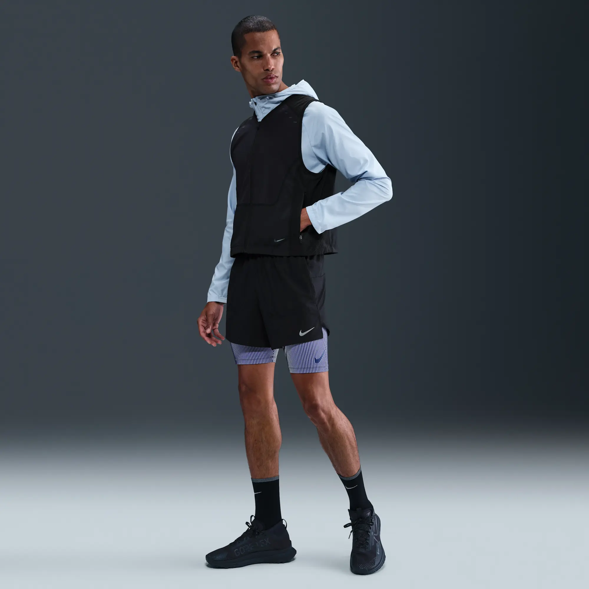 Nike Run Men's Dri-FIT ADV Running Utility Gilet - Black - Sustainable Materials