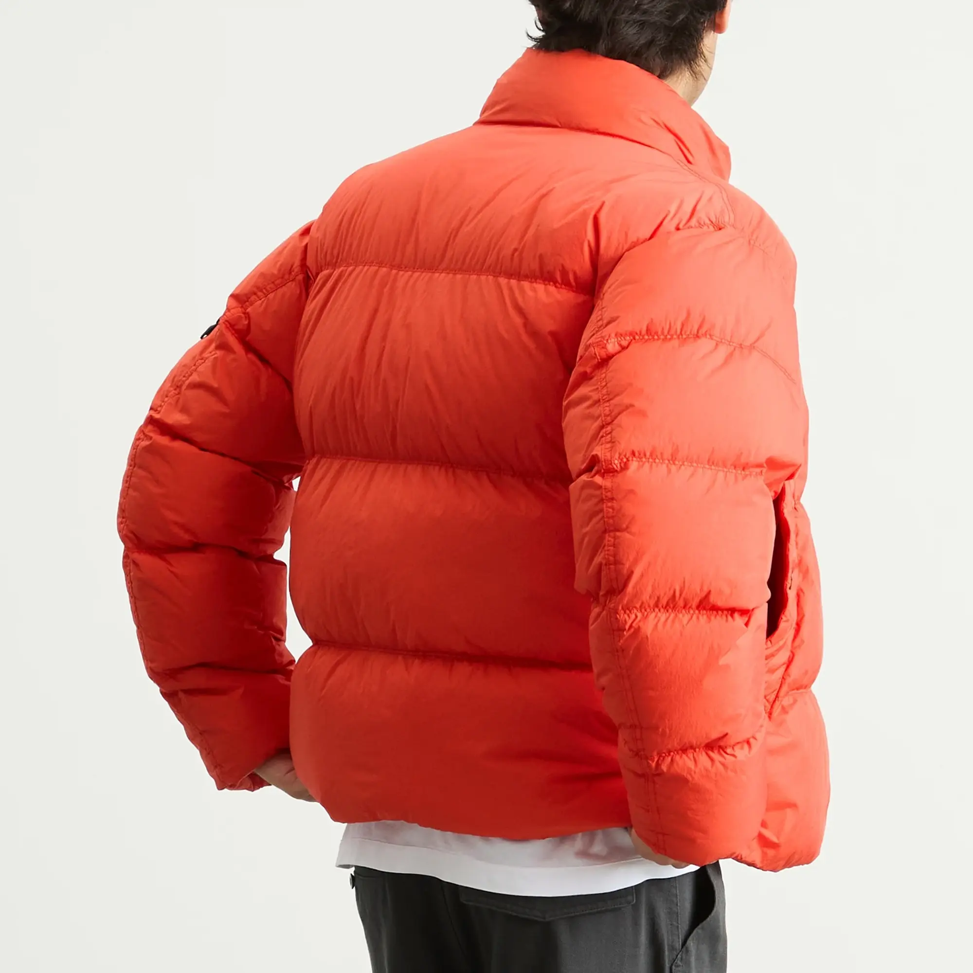 Stone Island Men's Crinkle Reps Nylon Down Jacket Scarlet