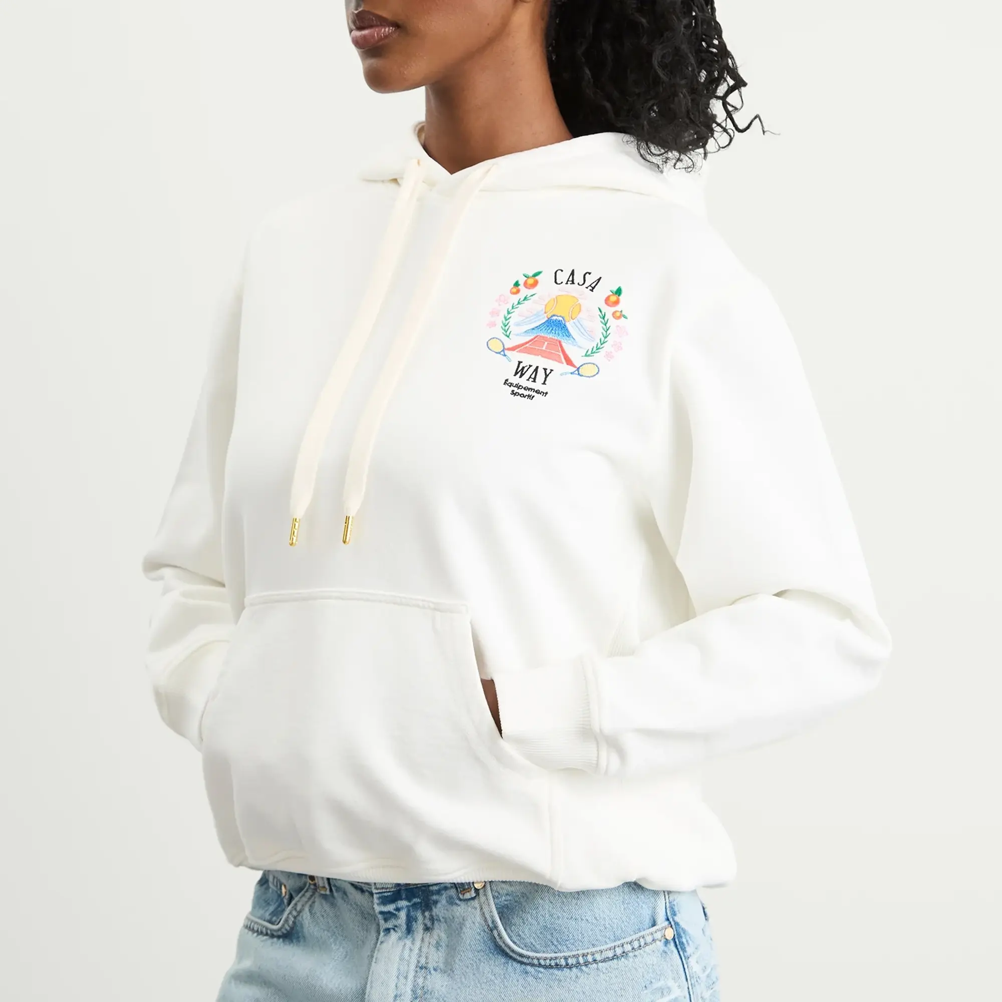 Casablanca Women's Casa Way Mountain Embroidered Hoodie